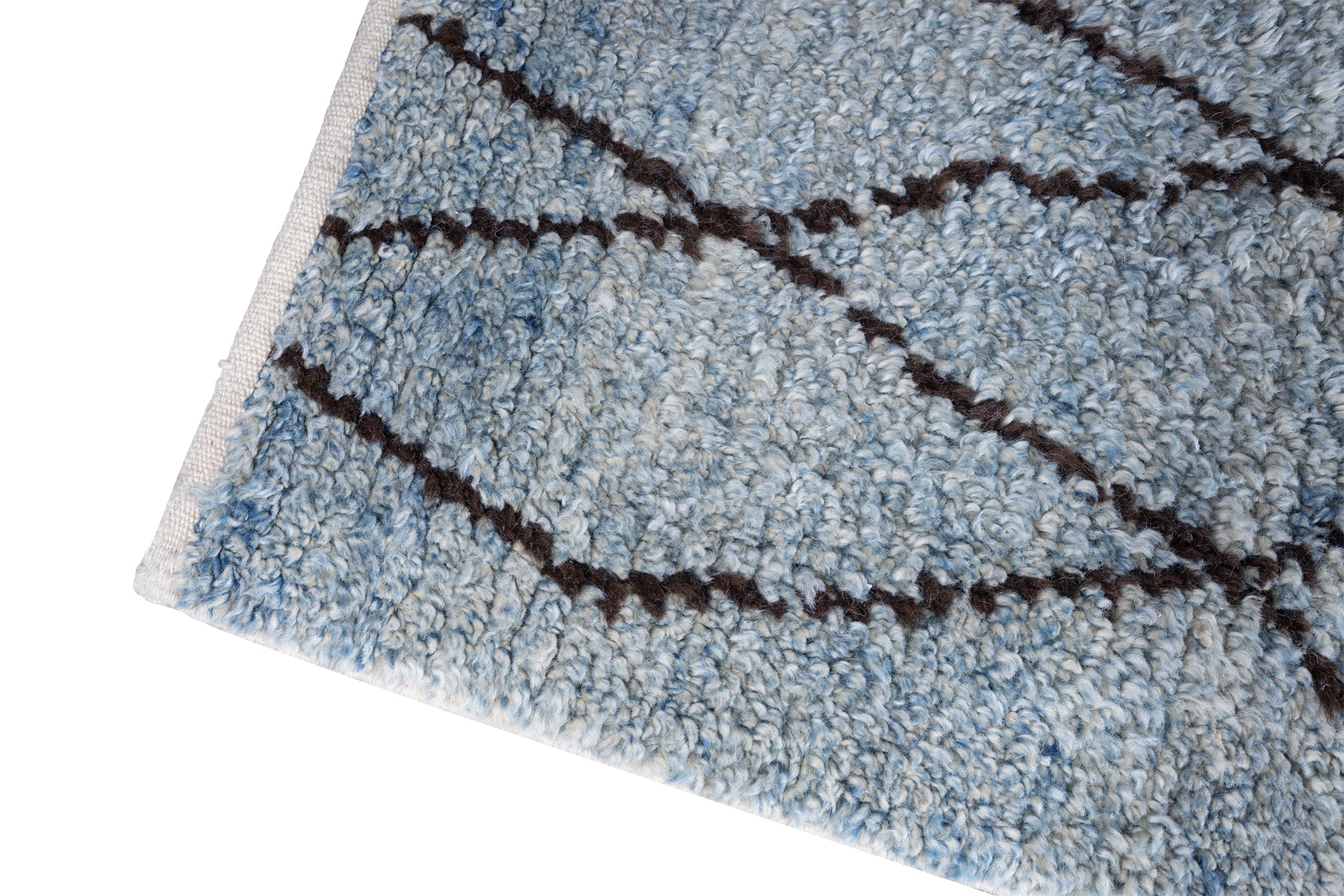 Hand Woven Turkish Tulu Rug in Tri Color Weave