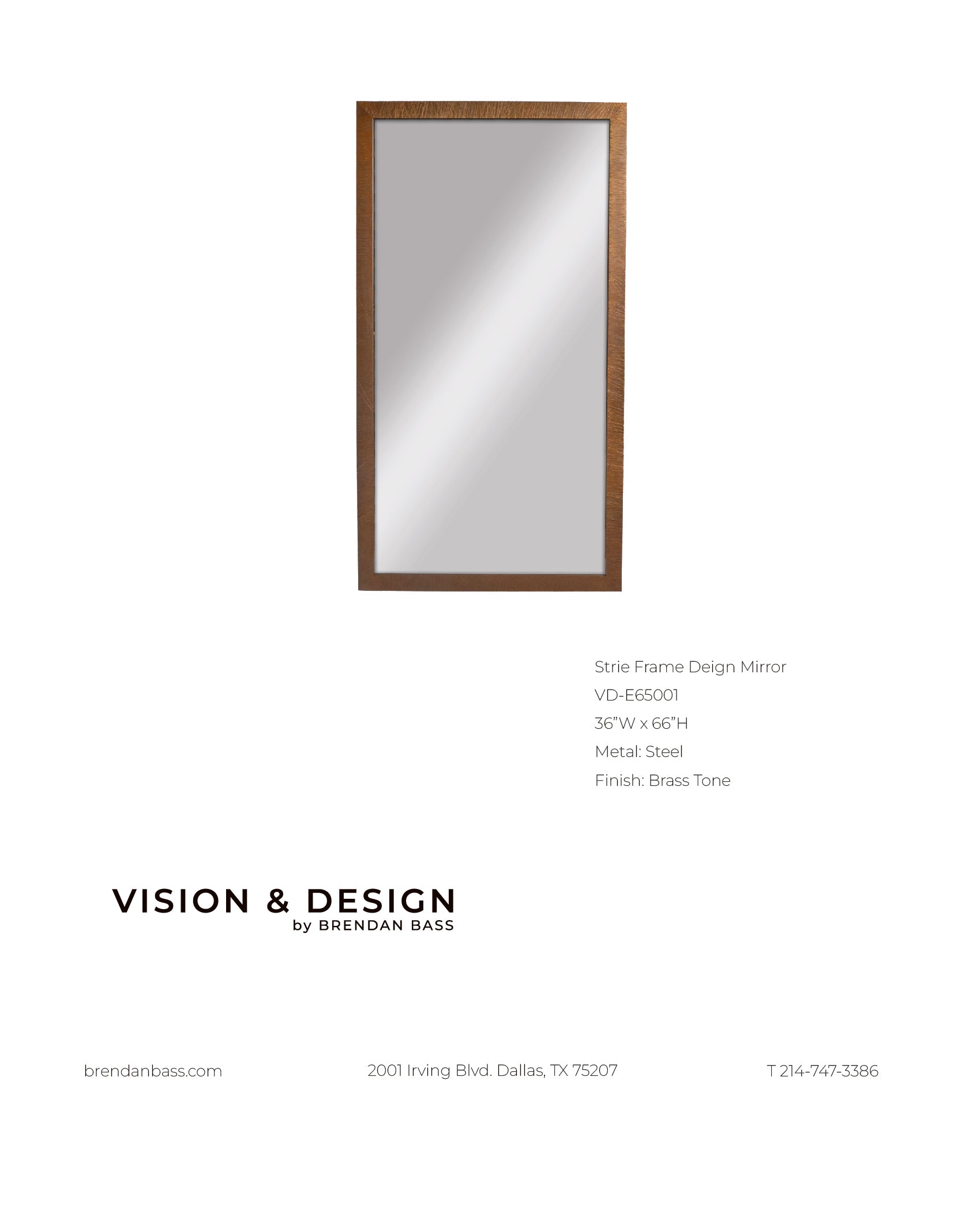 Modern Metal Framed Mirror