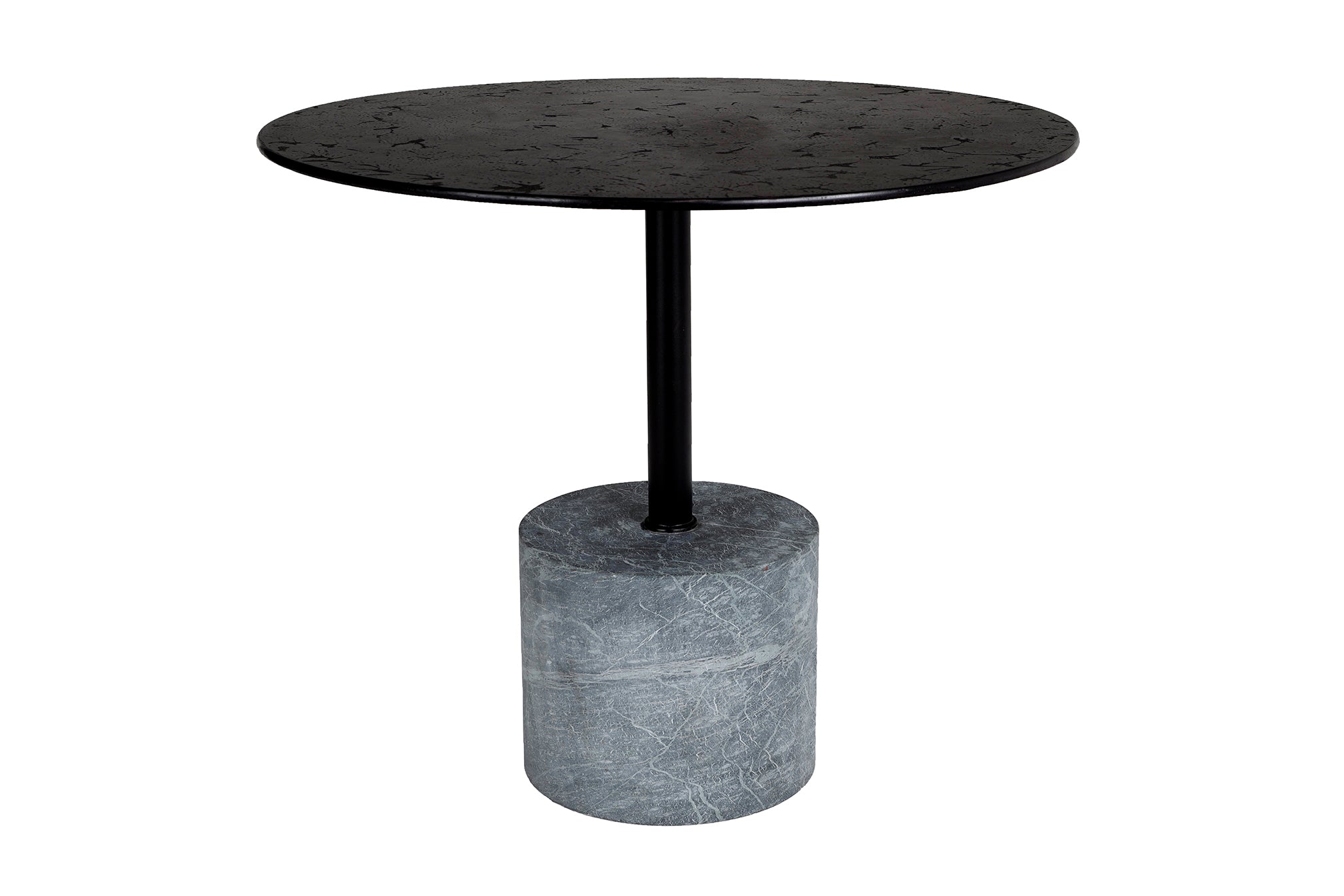 Modern Stone and Metal Bistro Table