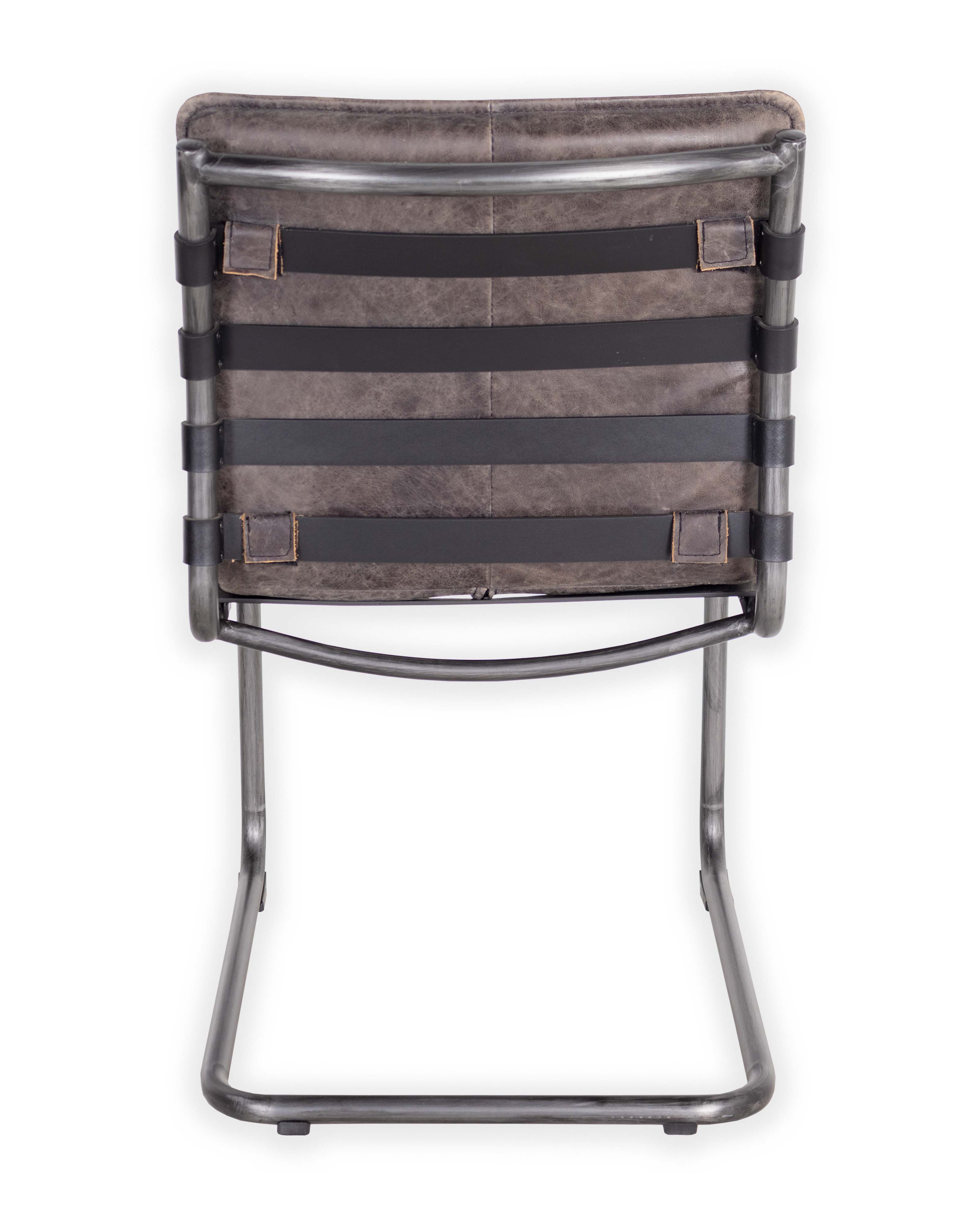 Modern Channeled Leather Dining Chair