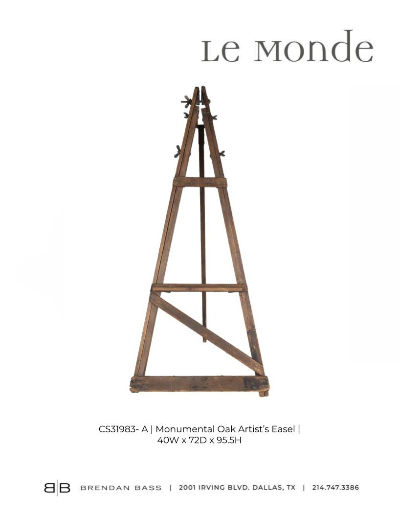 Monumental Oak Artist's Easel