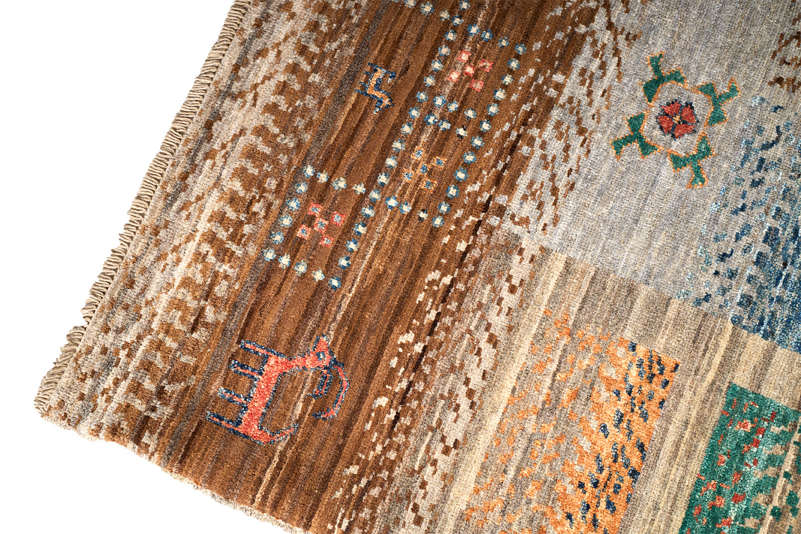 Persian Gabbeh Wool Carpet in Provincial Weave