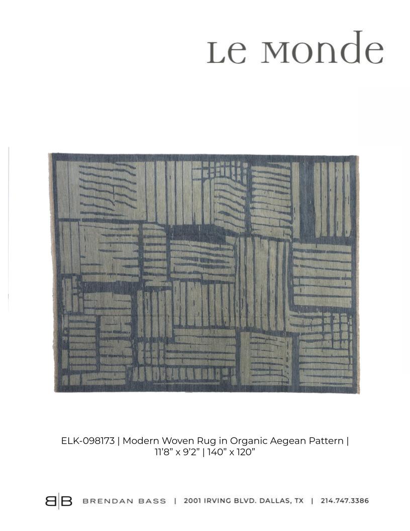 Modern Woven Rug in Organic Aegean Pattern
