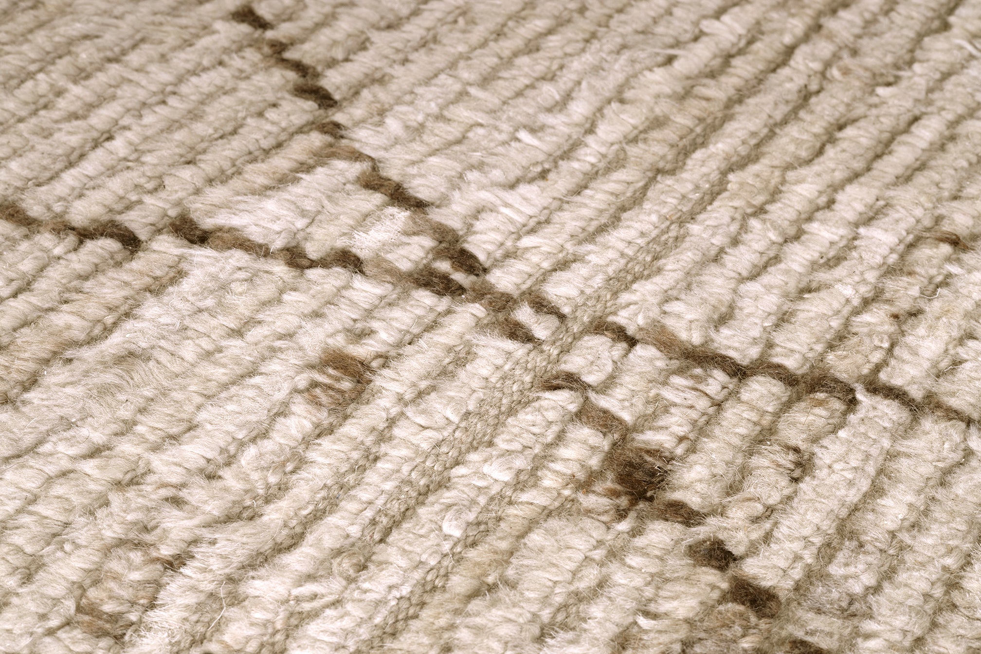 Organic Modern Neutral Woven Wool Rug