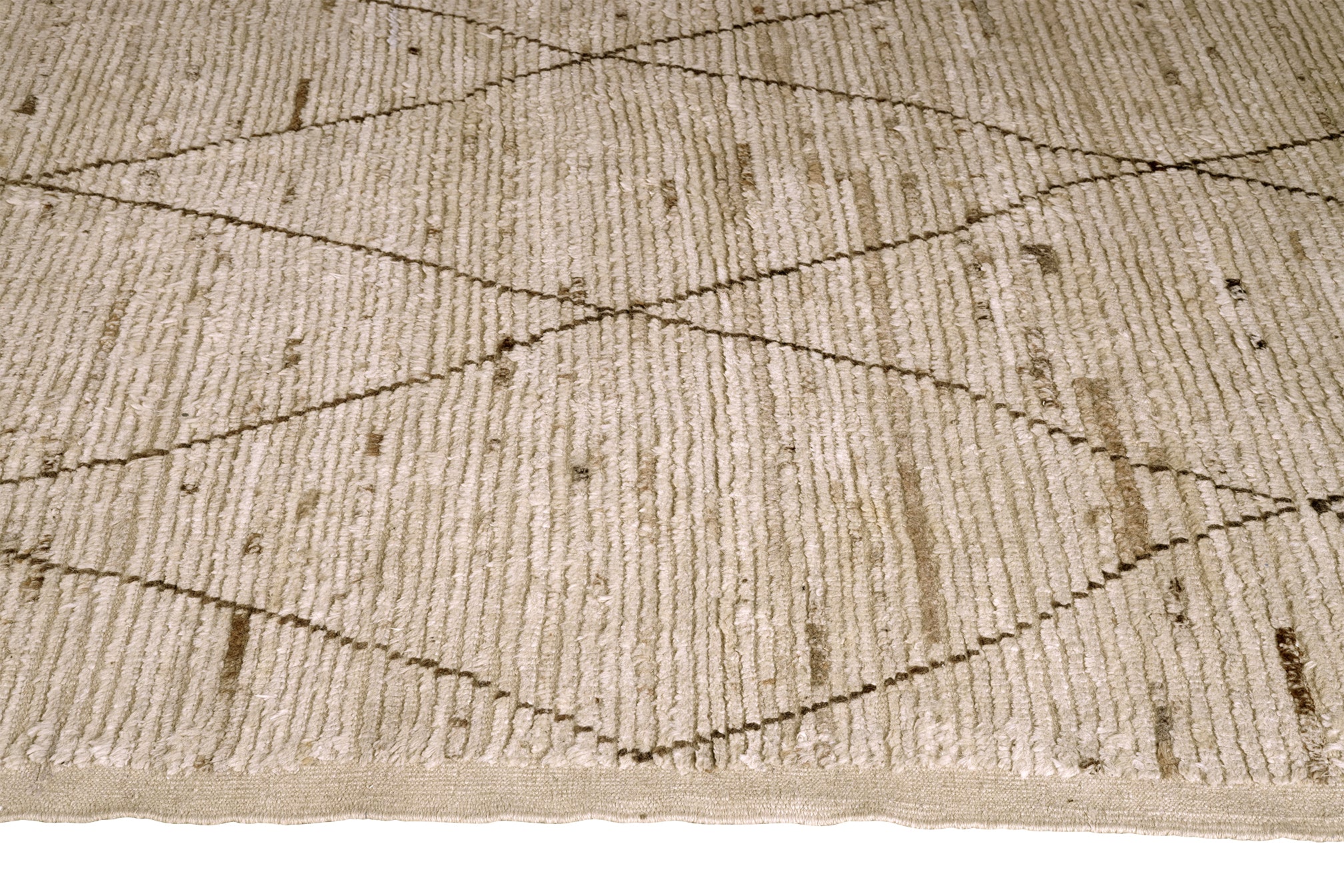 Organic Modern Neutral Woven Wool Rug