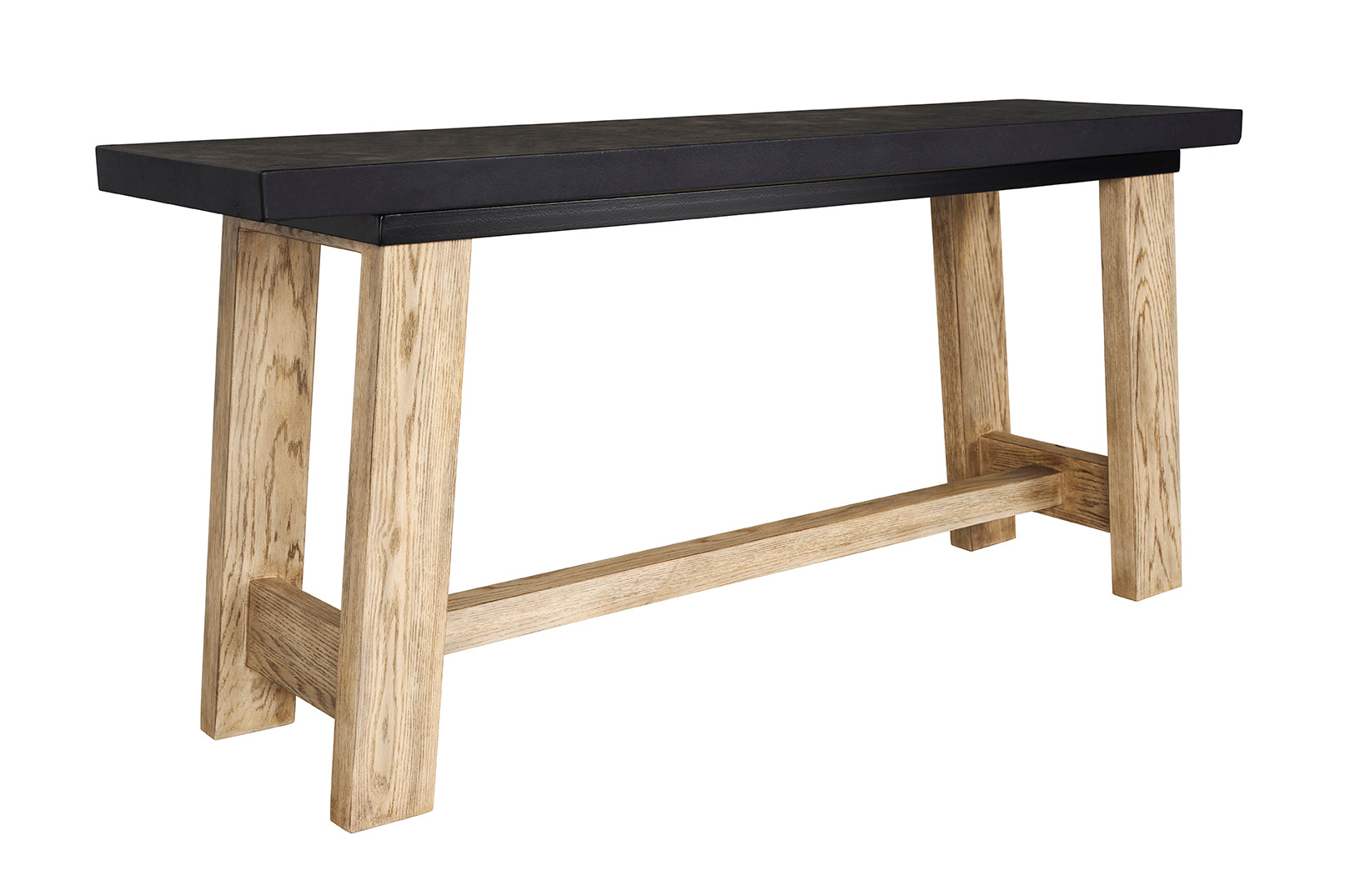 Modern Stone and Wood Console Table