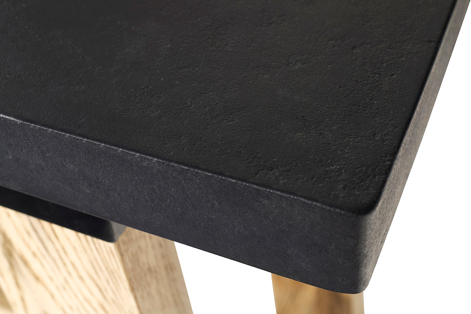 Modern Stone and Wood Console Table