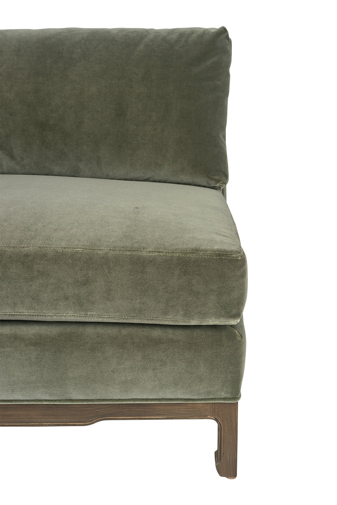 Transitional Mohair Armless Chair