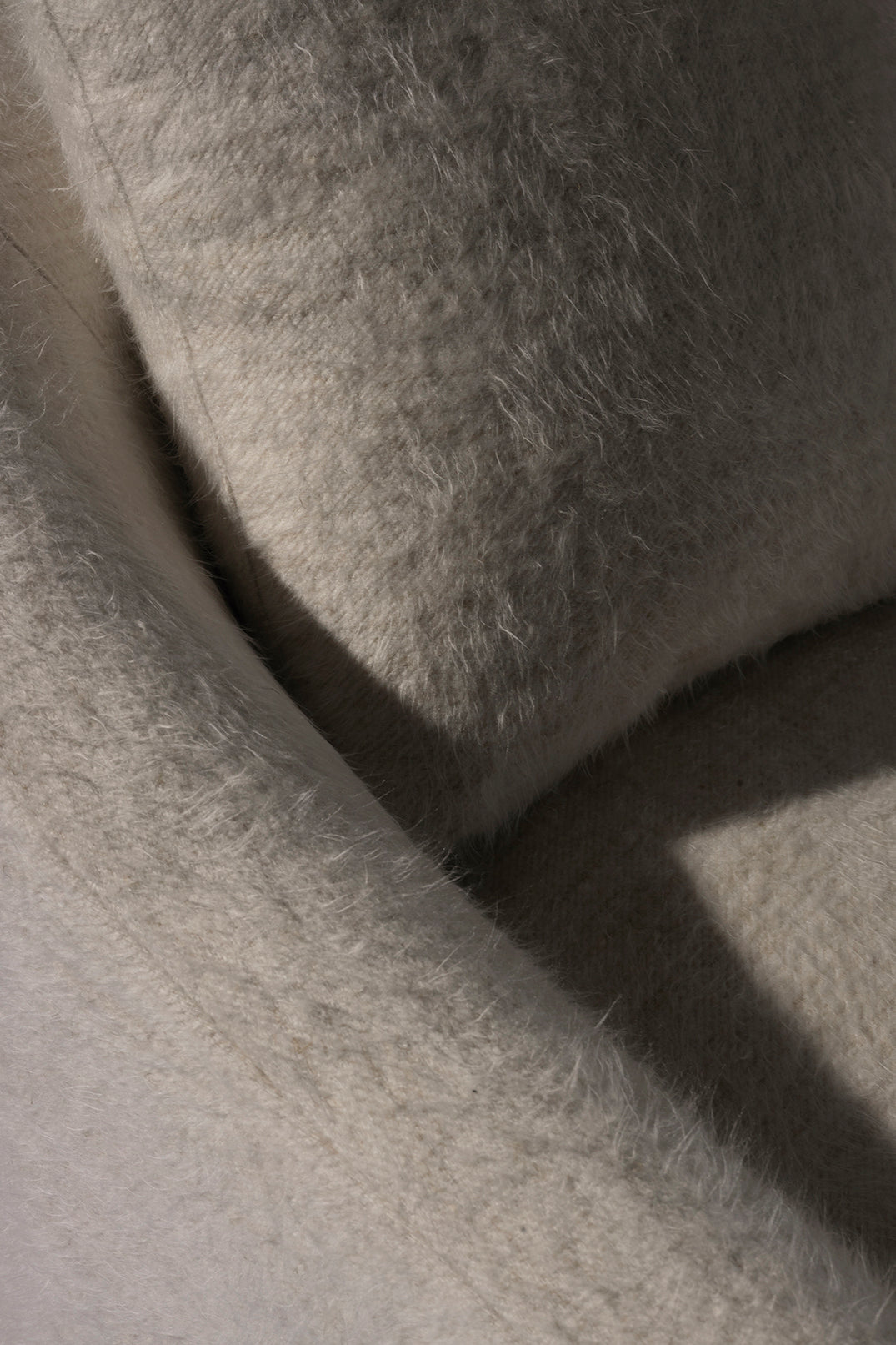 Fuzzy White Transitional Swivel Chair