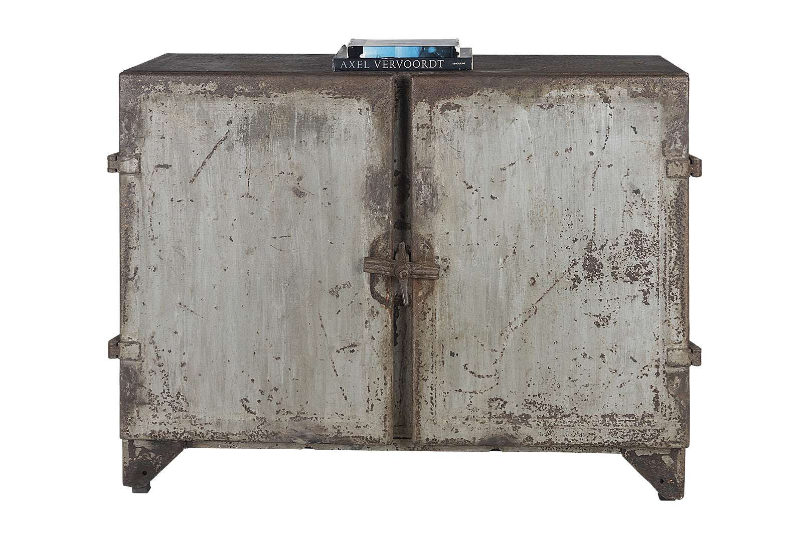 Vintage British Colonial Metal Document Cabinet