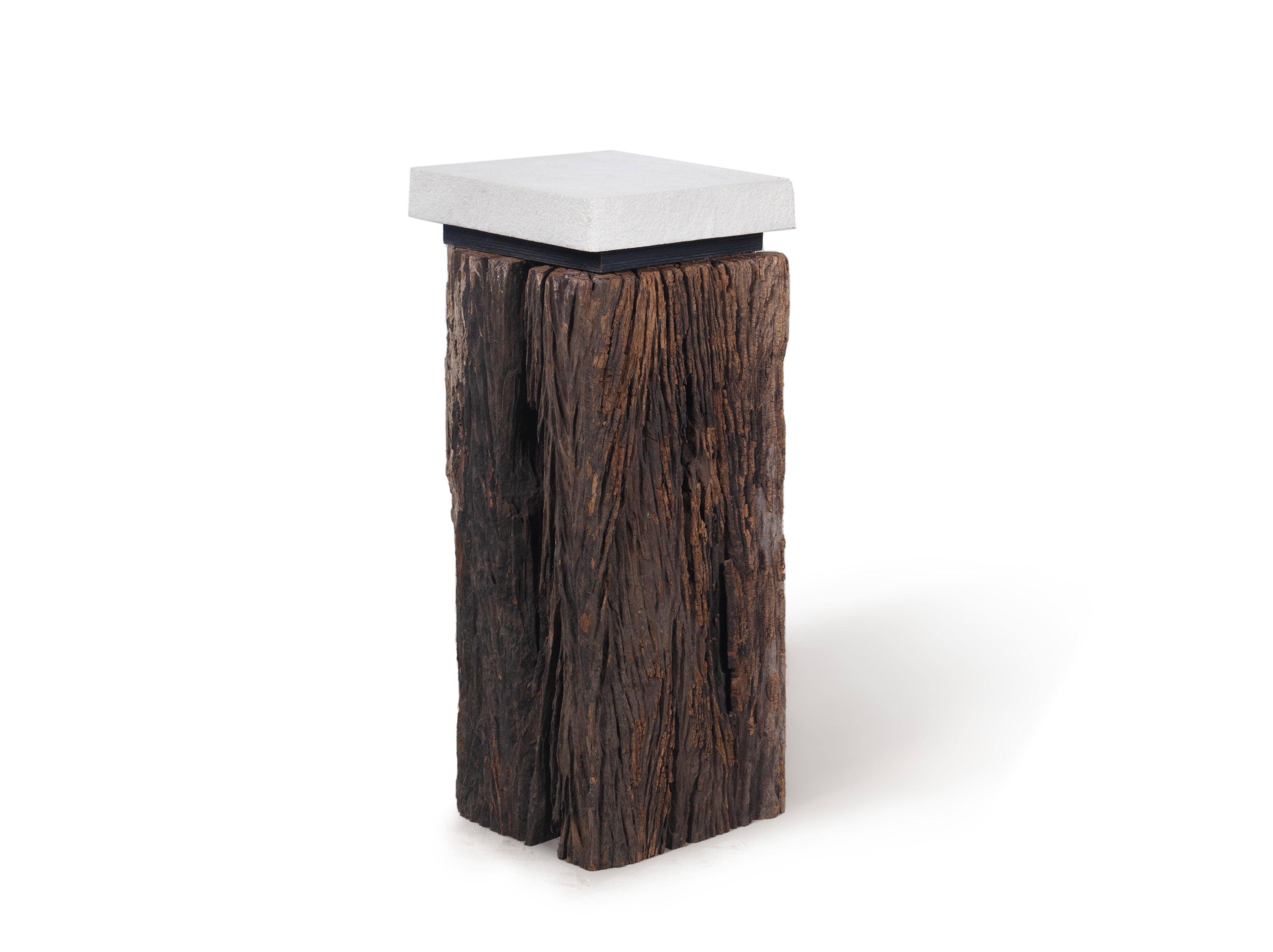 Dutch Side Table with Limestone Top