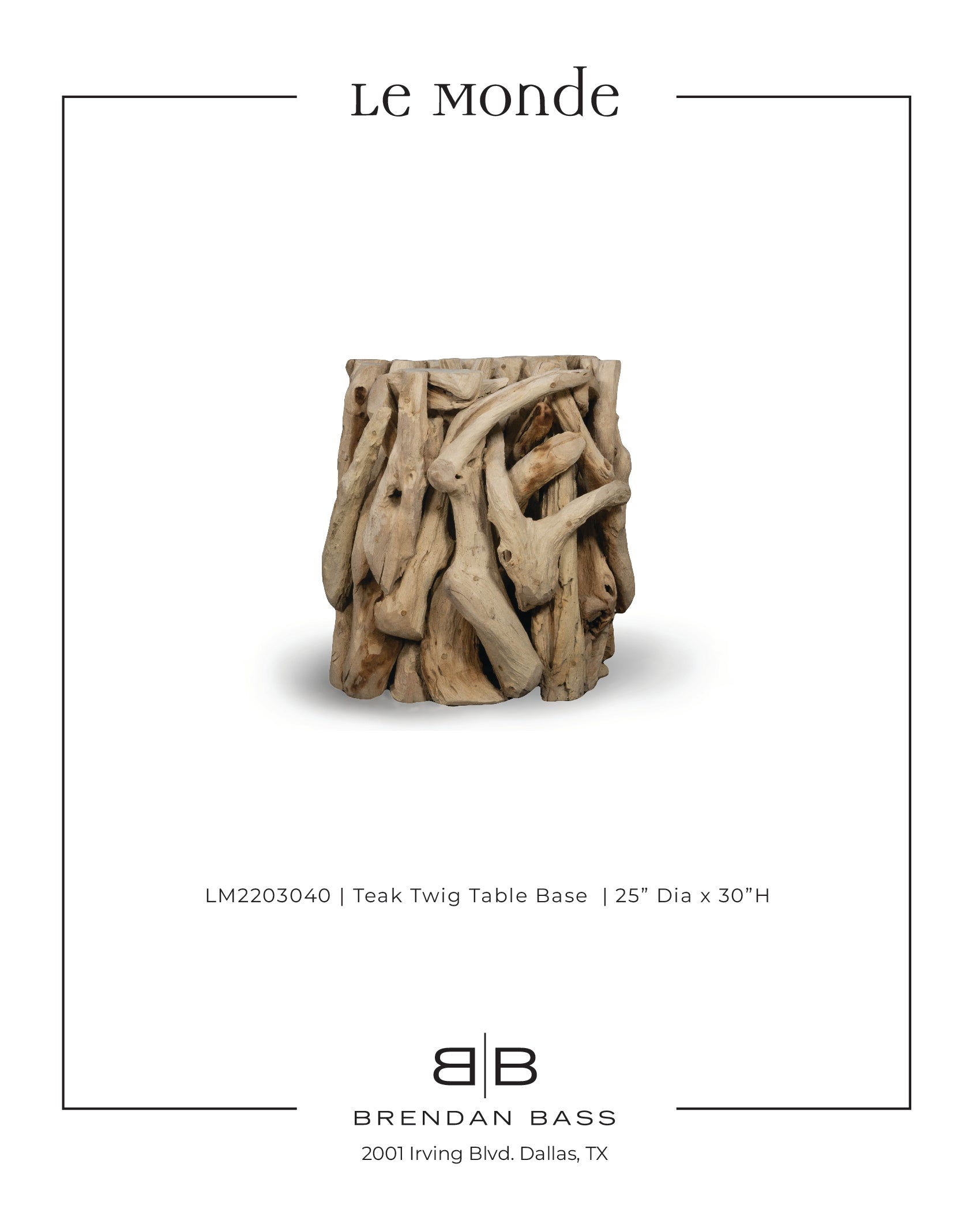 Teak Driftwood Side Table