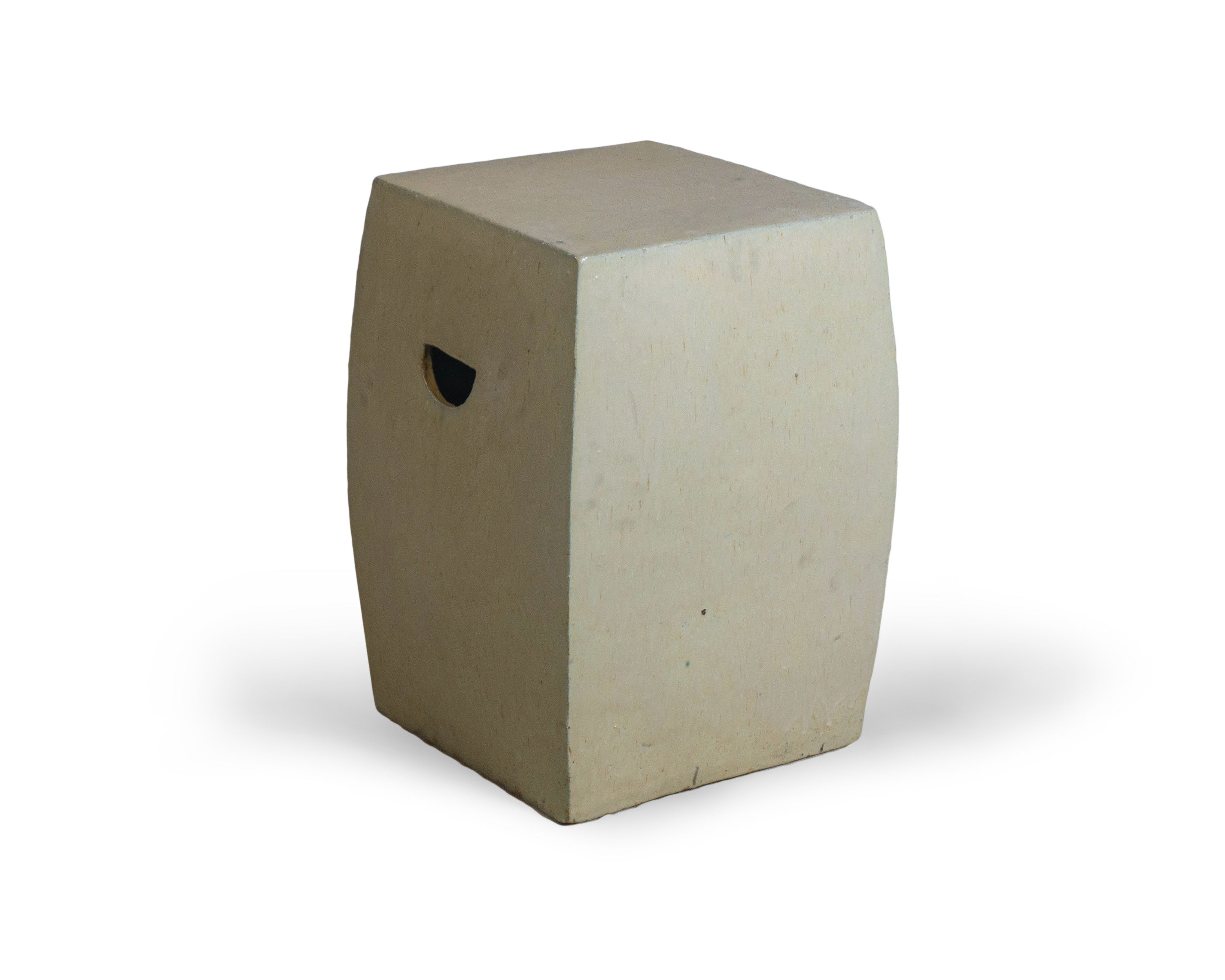 Cream Glazed Garden Stool