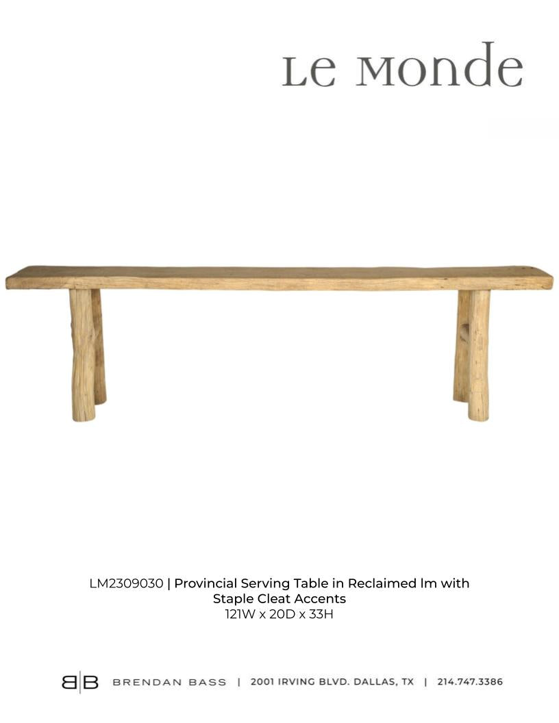 Provincial Elm Console Table