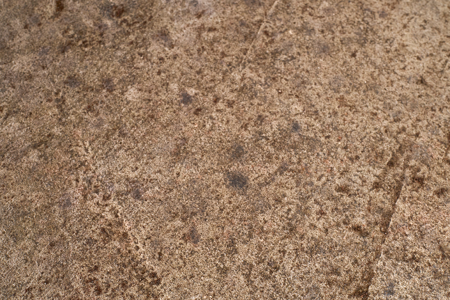 Teak Driftwood Table with Heavily Weathered Chalkstone Top