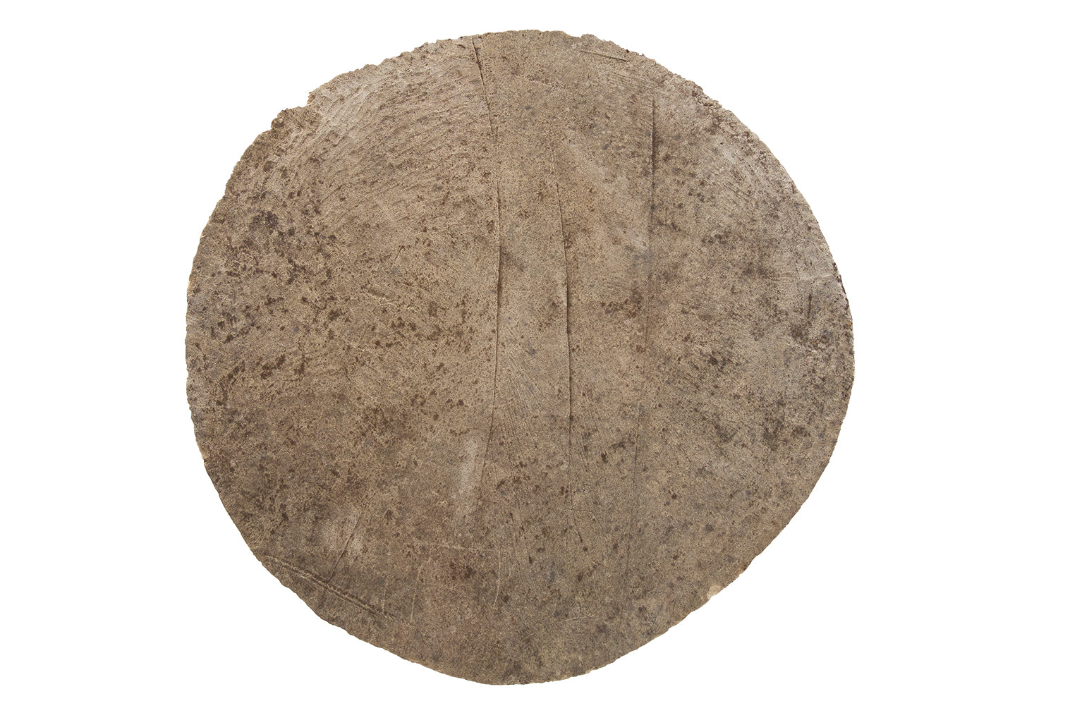 Teak Driftwood Table with Heavily Weathered Chalkstone Top