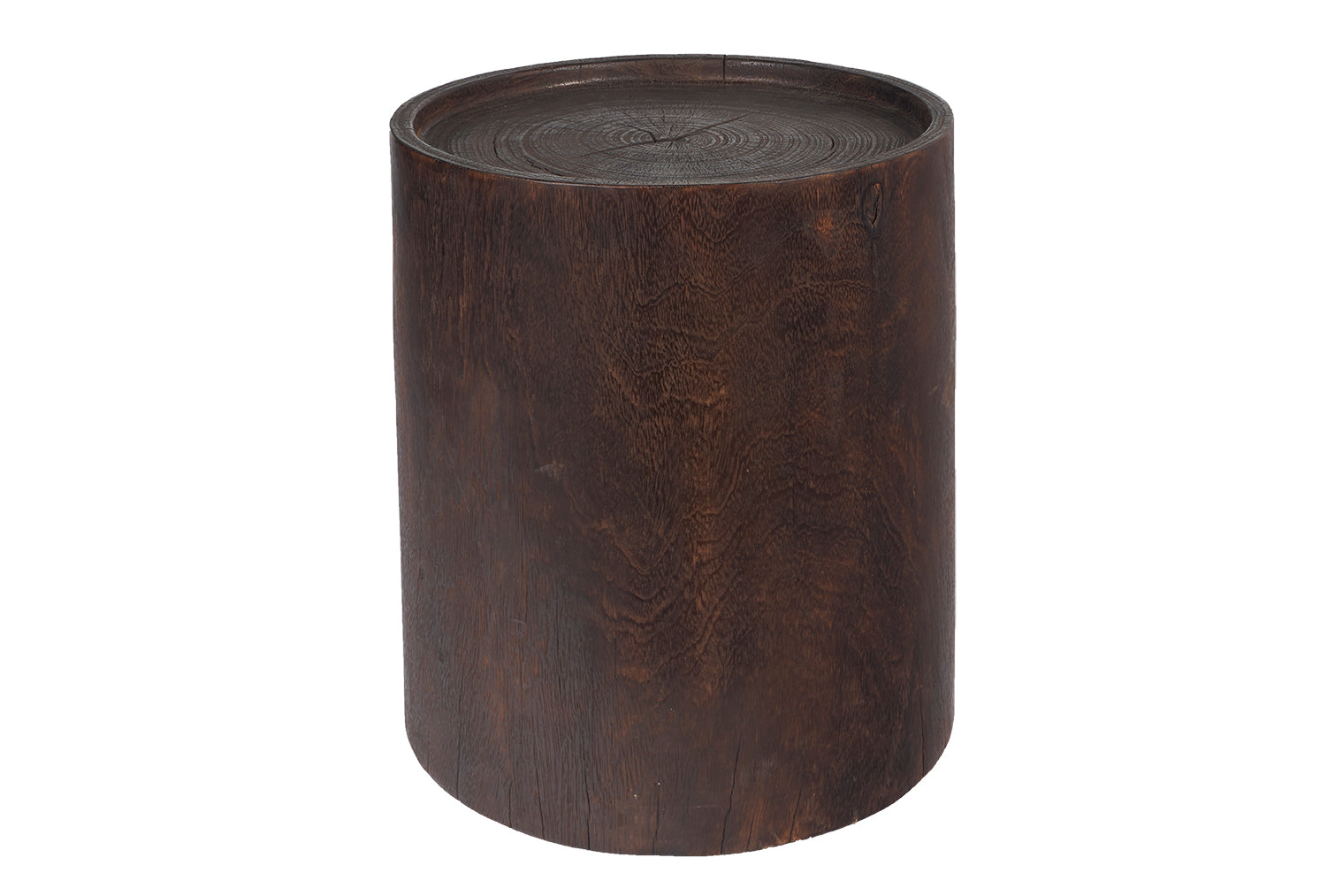 Modern Ebonized Lychee Side Table