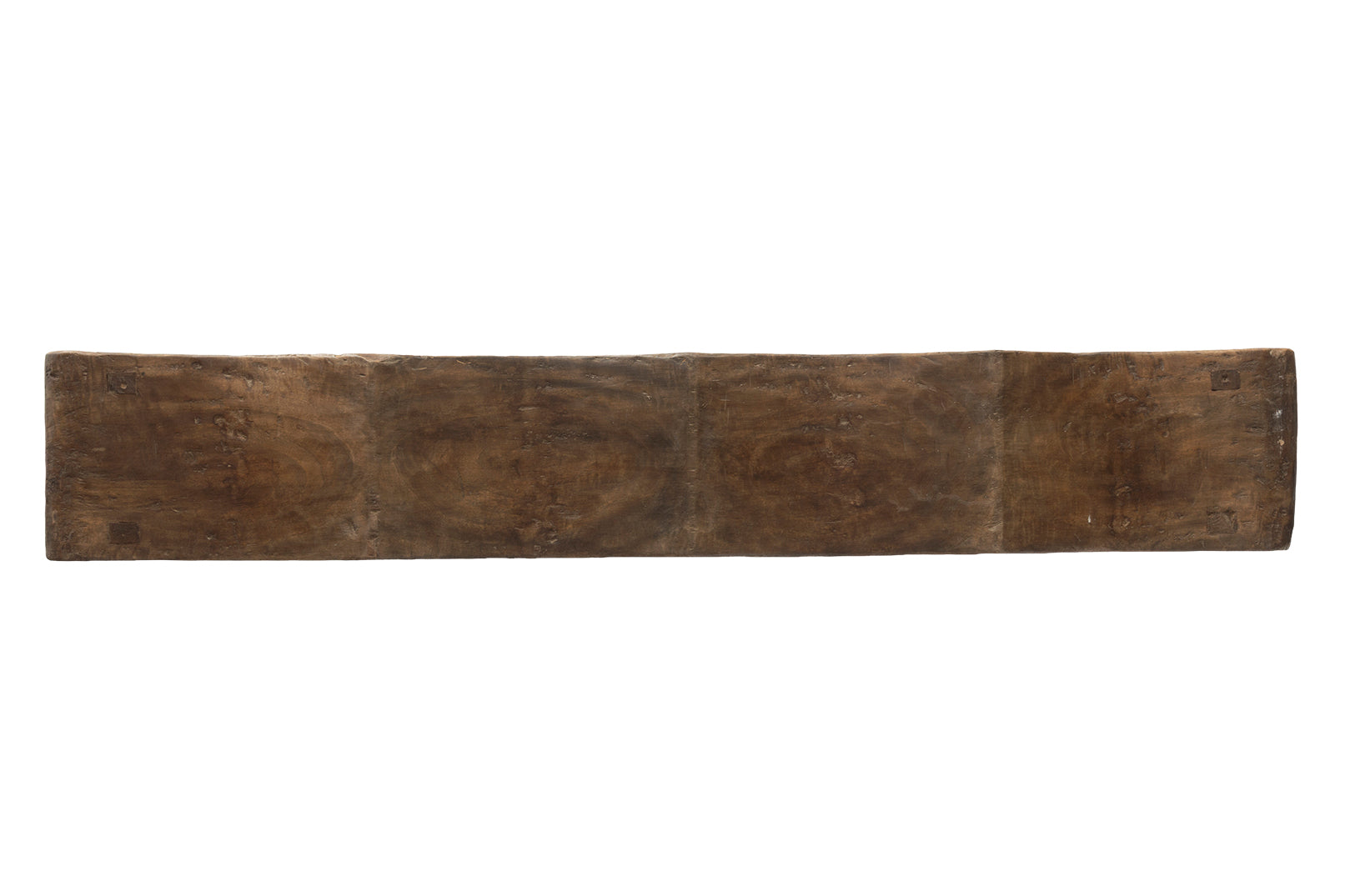 Four Seat Scalloped Weathered Elm Bench
