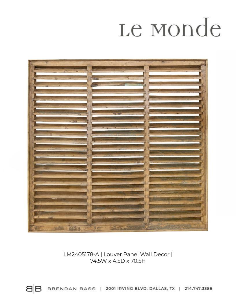 Wooden Louver Panel Window Shutter