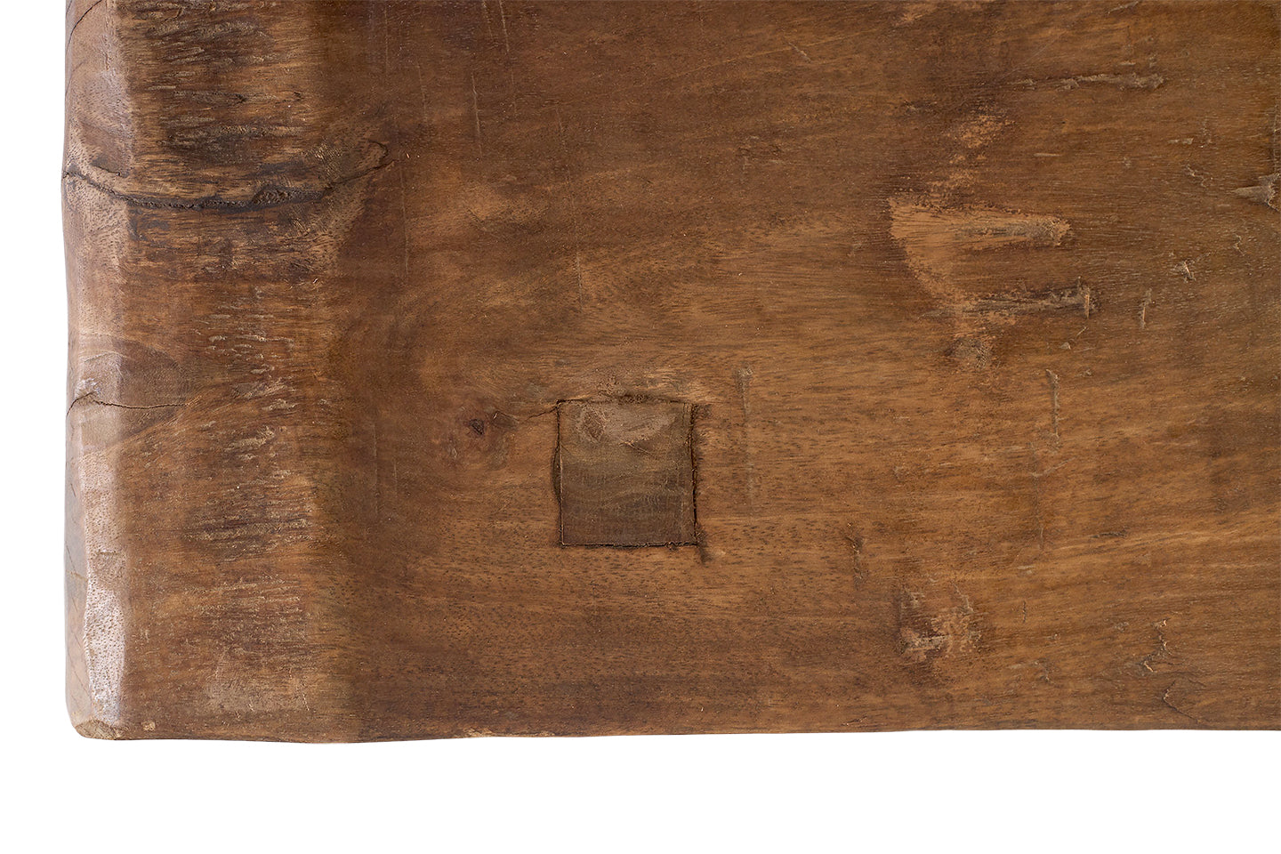 Scalloped Weathered Elm Bench