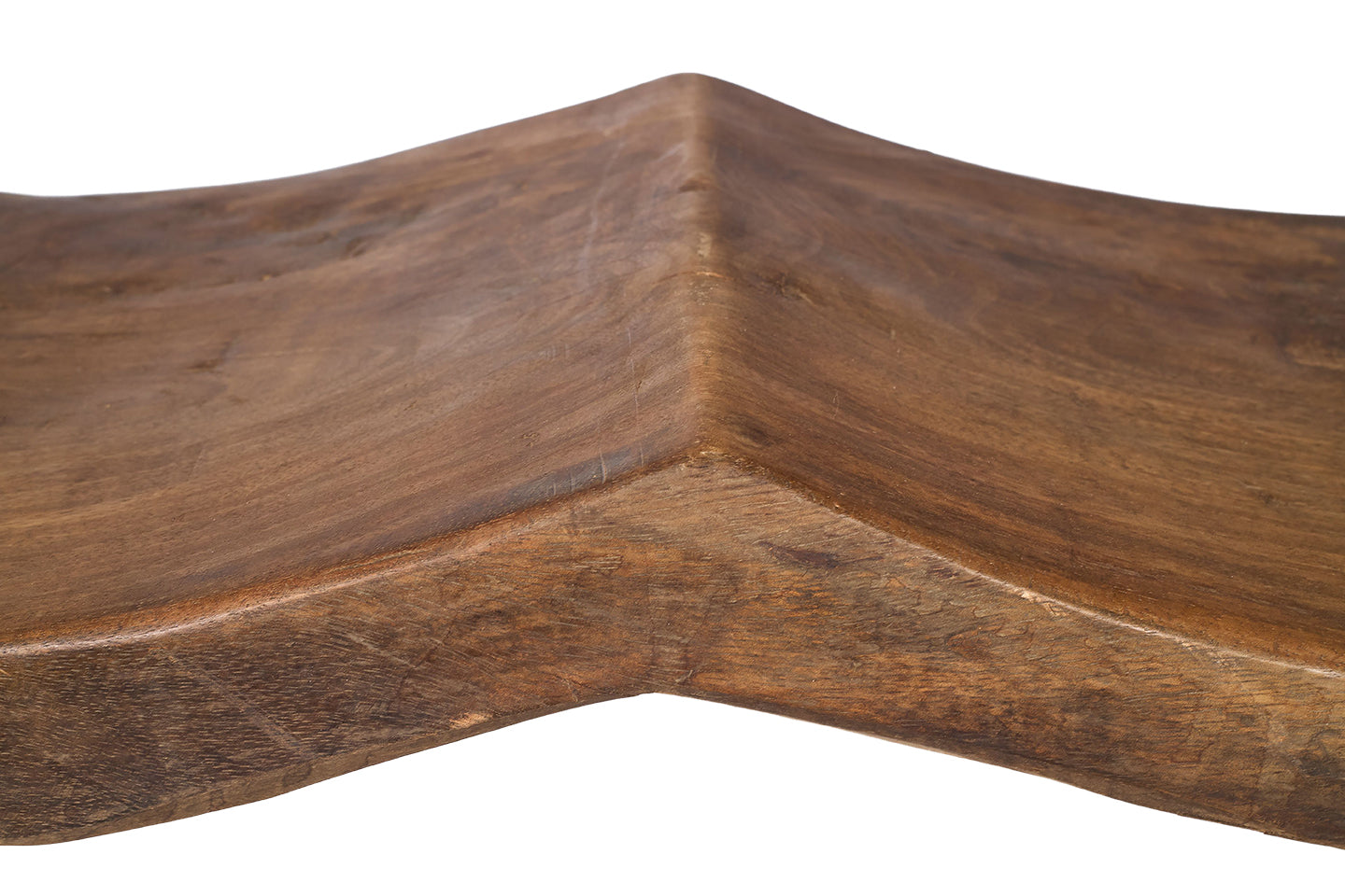 Scalloped Weathered Elm Bench