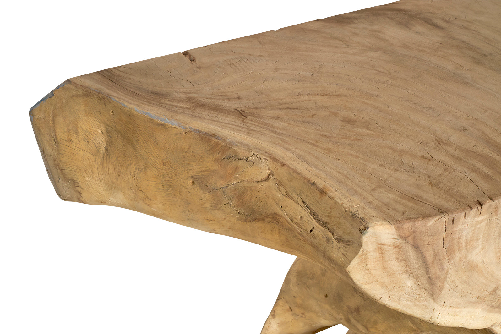 Monumental Organic Form Lychee Wood Console