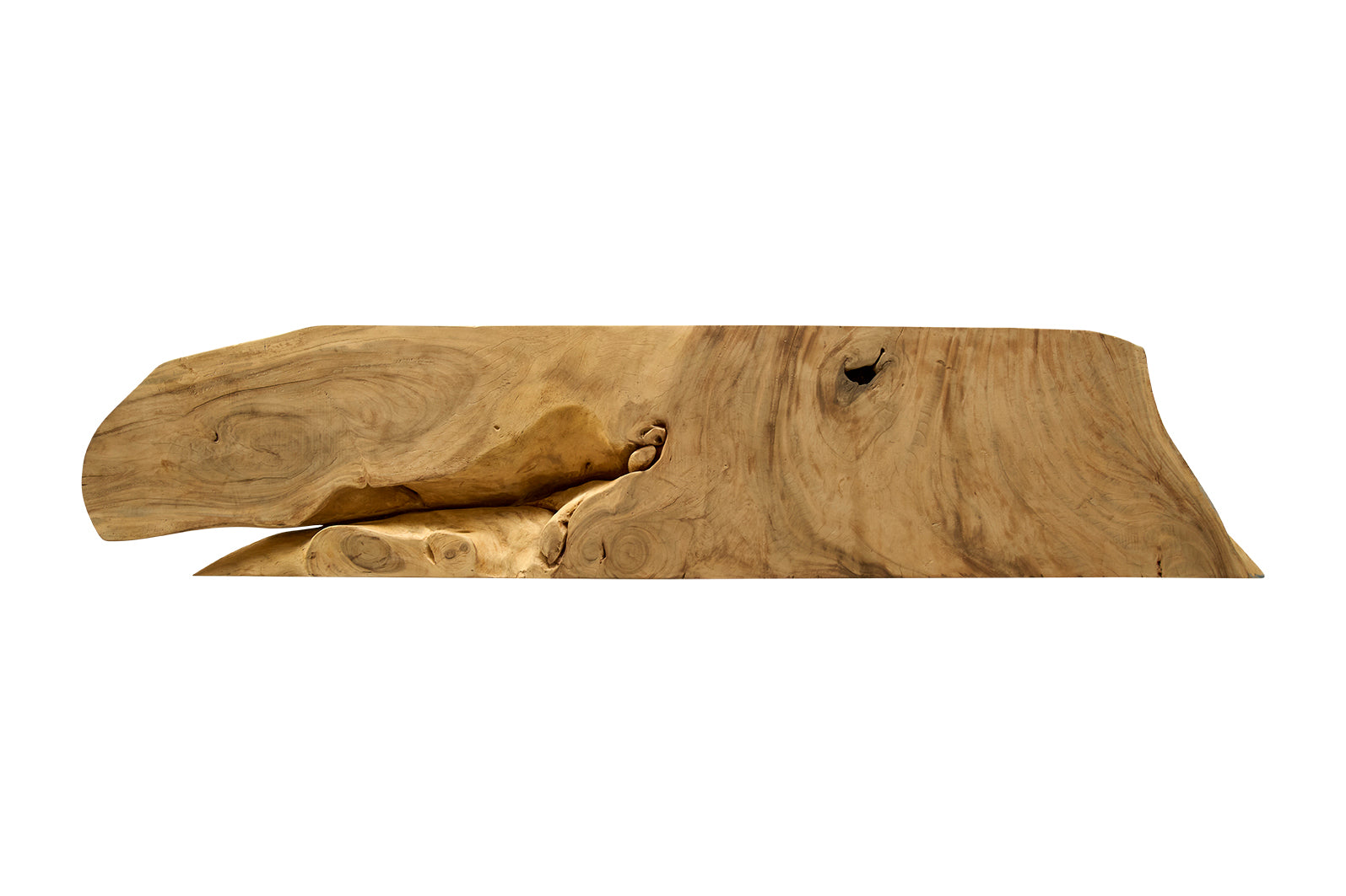 Monumental Organic Form Lychee Wood Console