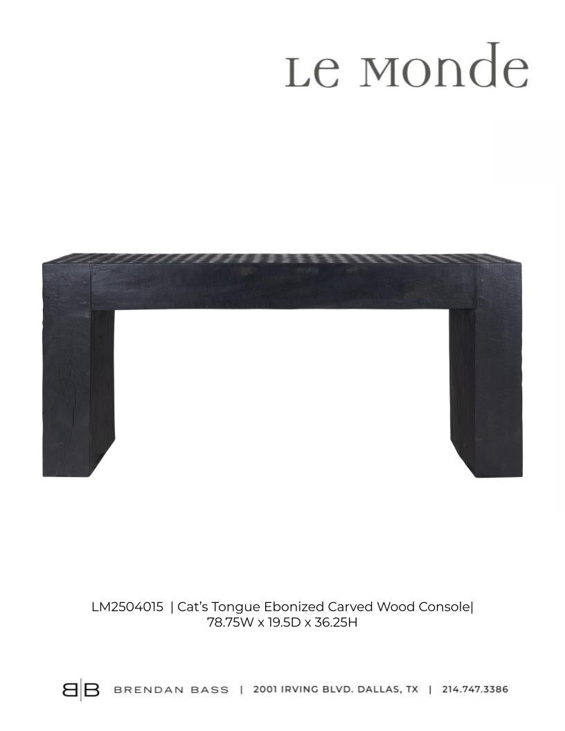 Carved Wood Console Table