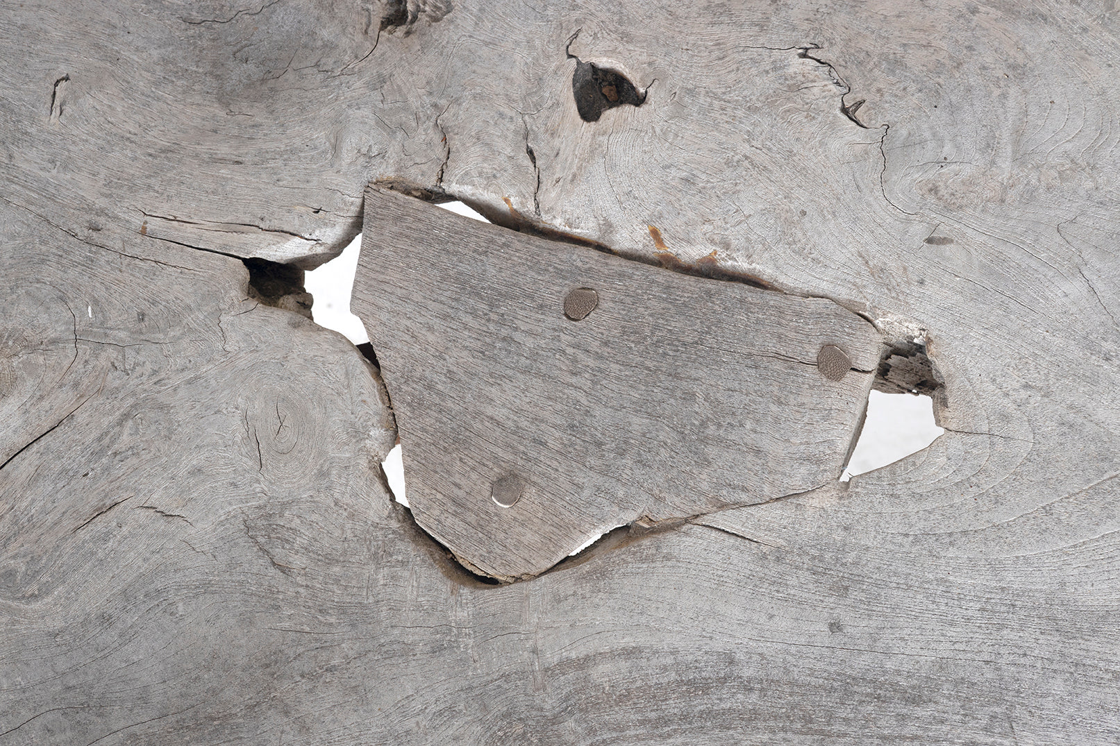 Outdoor Bench with Woven Teak Limbs