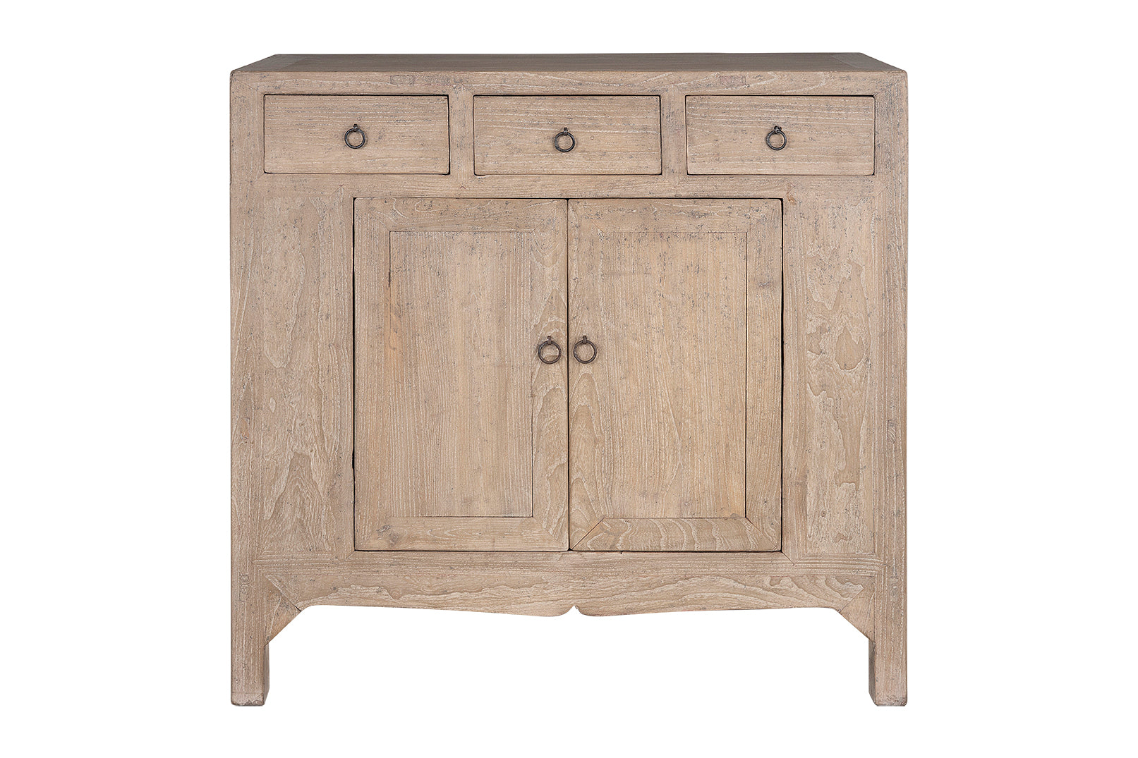 Three Drawer Two Door Server in Bleached Elm