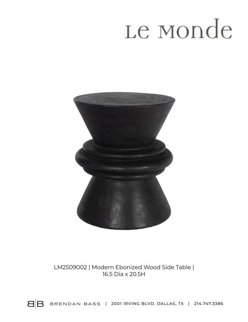 Modern Ebonized Wood Side Table
