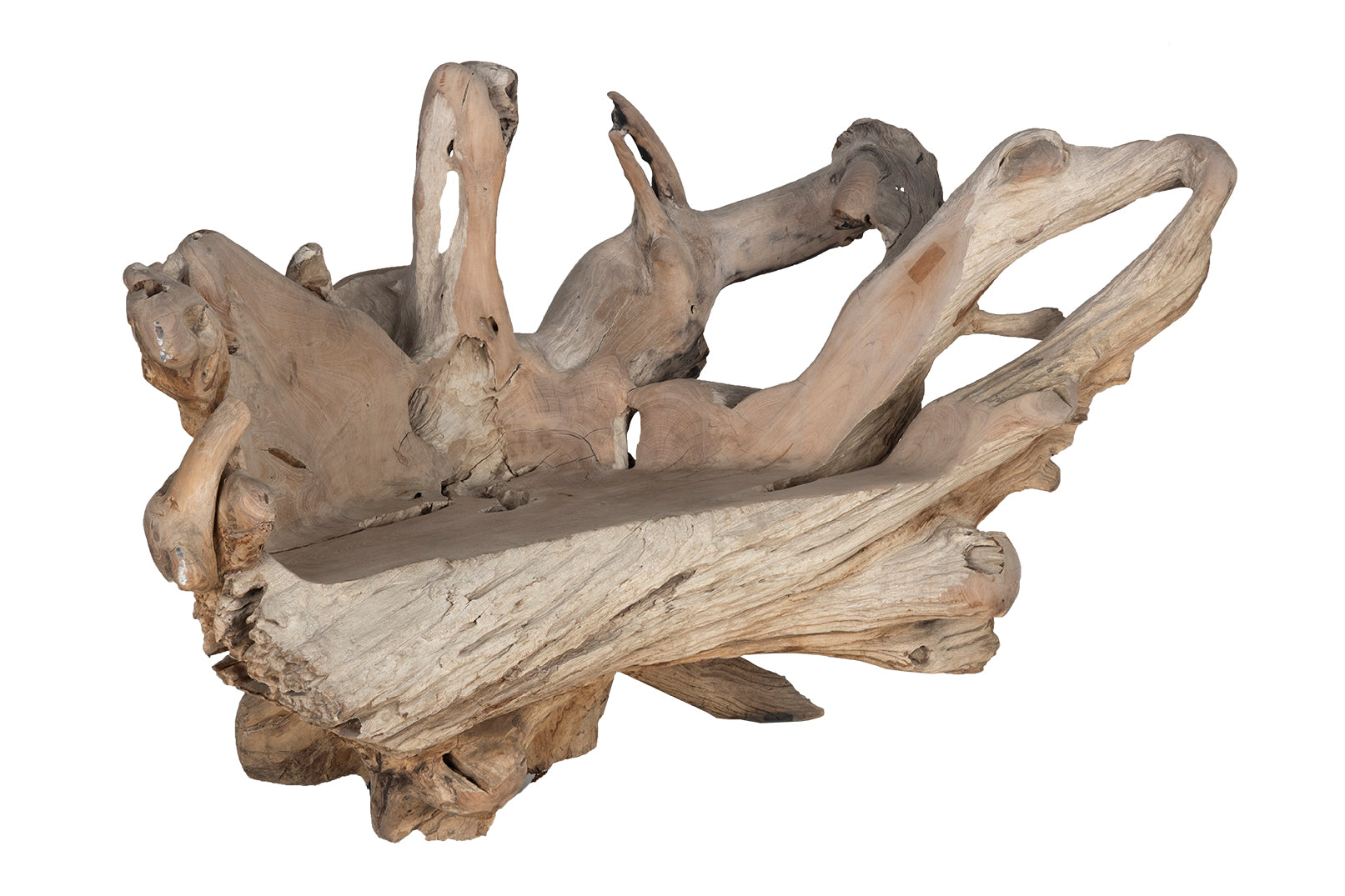 Monumental Teak Wood Outdoor Bench