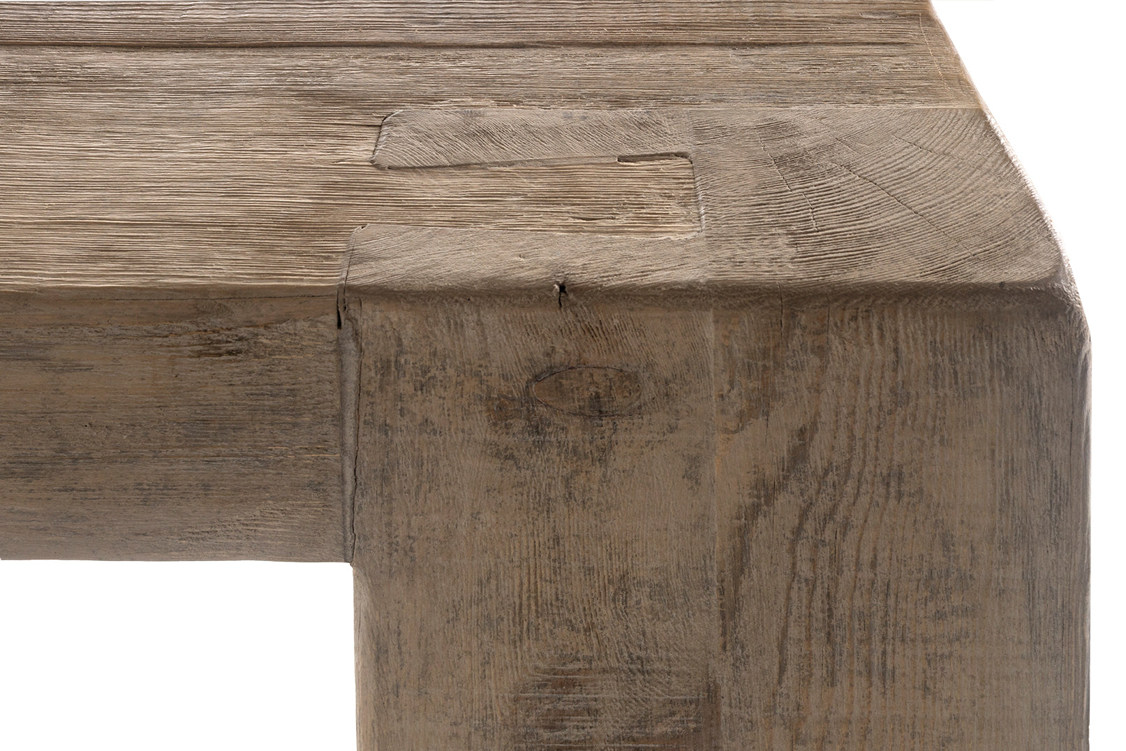 Reclaimed Elm Parsons Style Wood Console