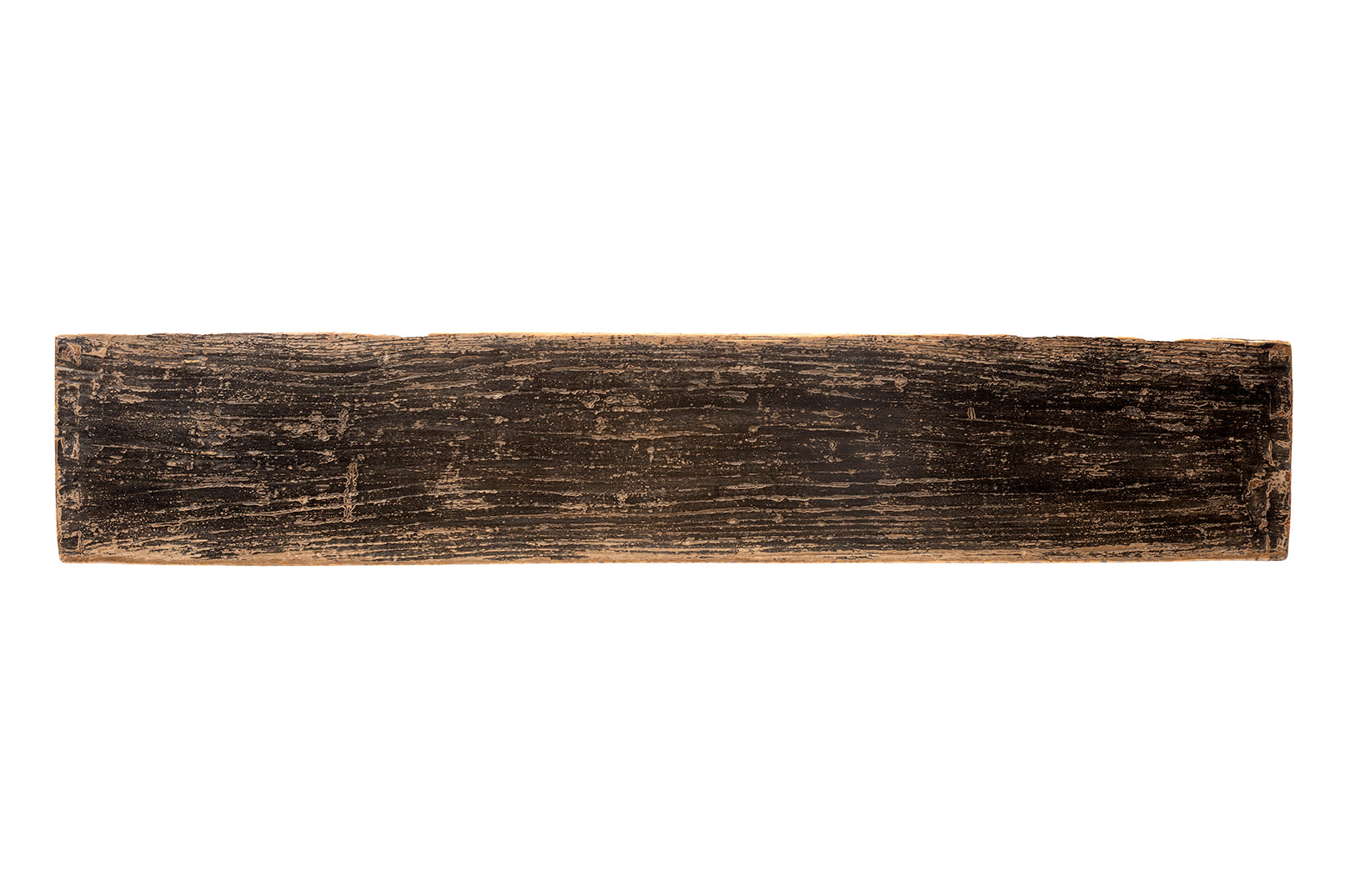 Modern Waterfall Console in Original Black Paint Patina