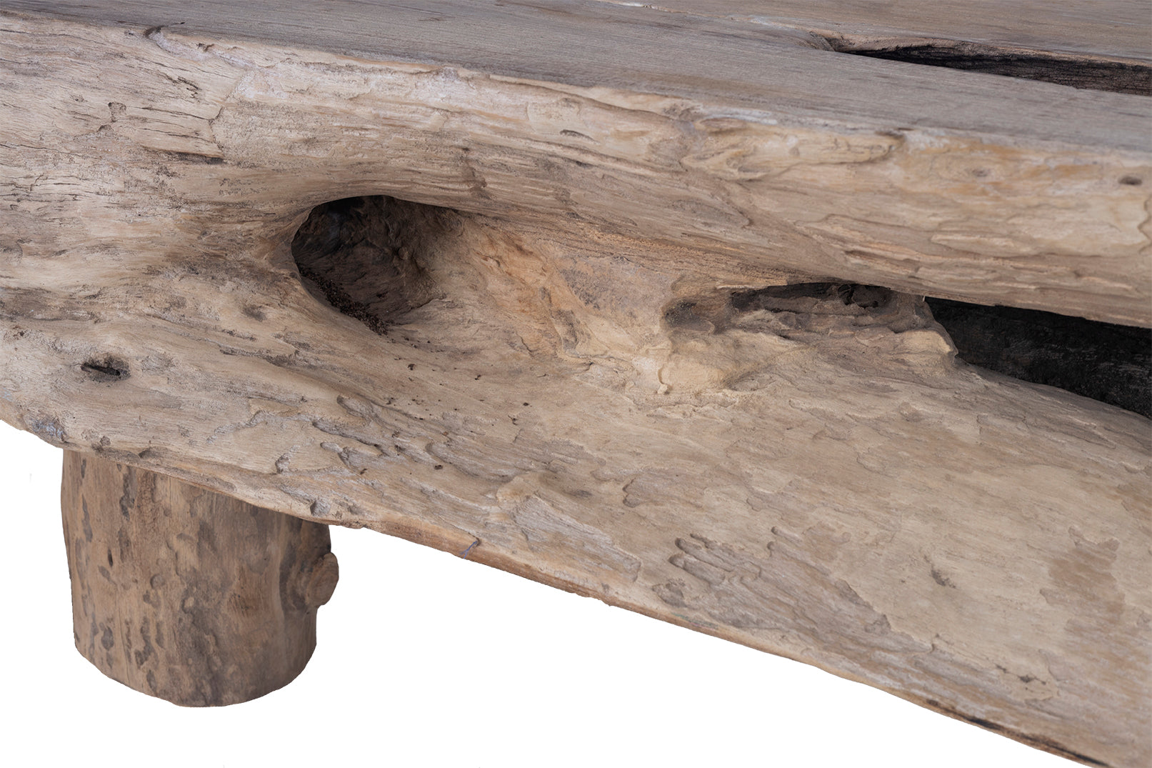 Monumental Teak Wood Coffee Table or Bench