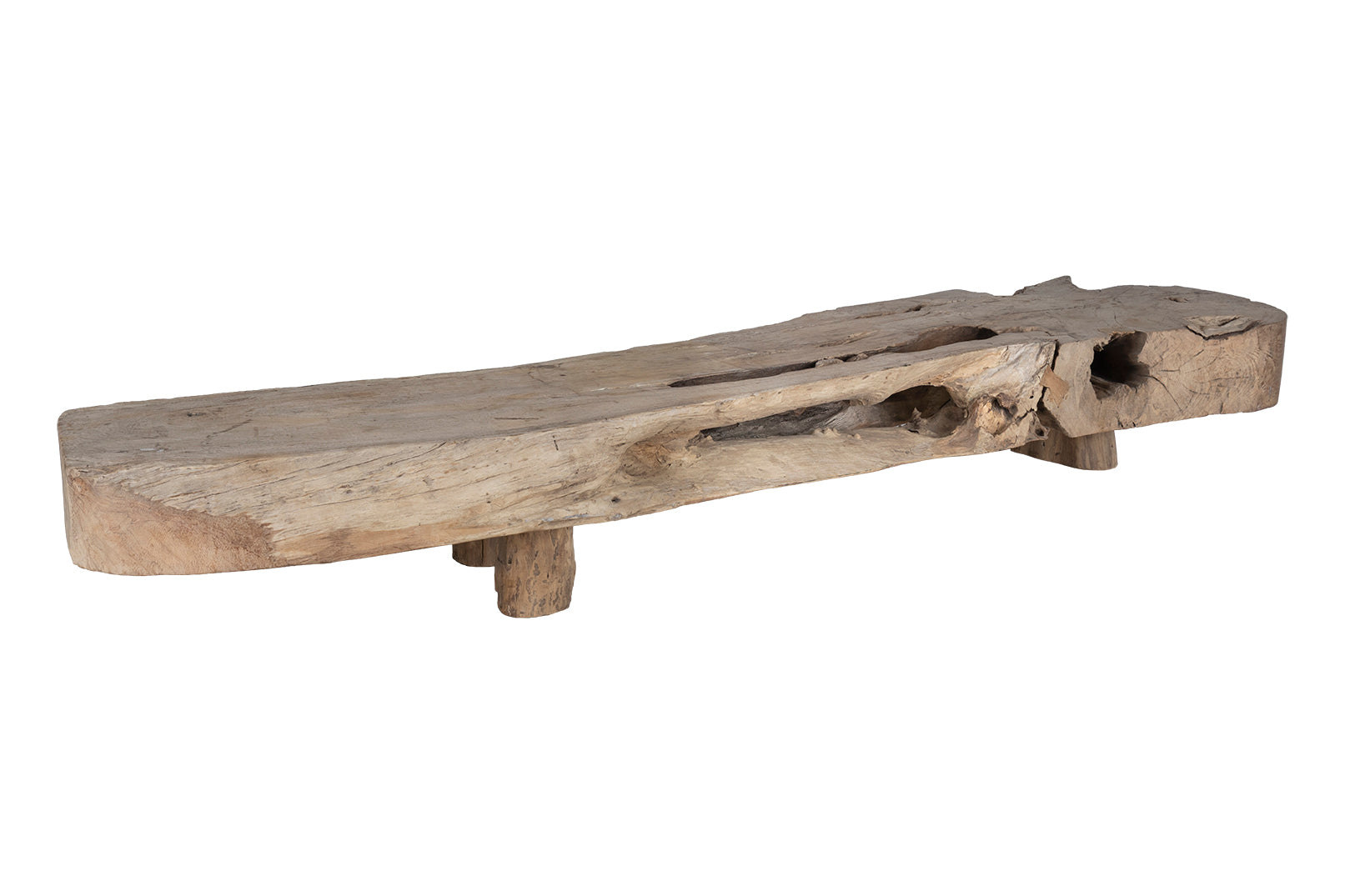 Monumental Teak Wood Coffee Table or Bench