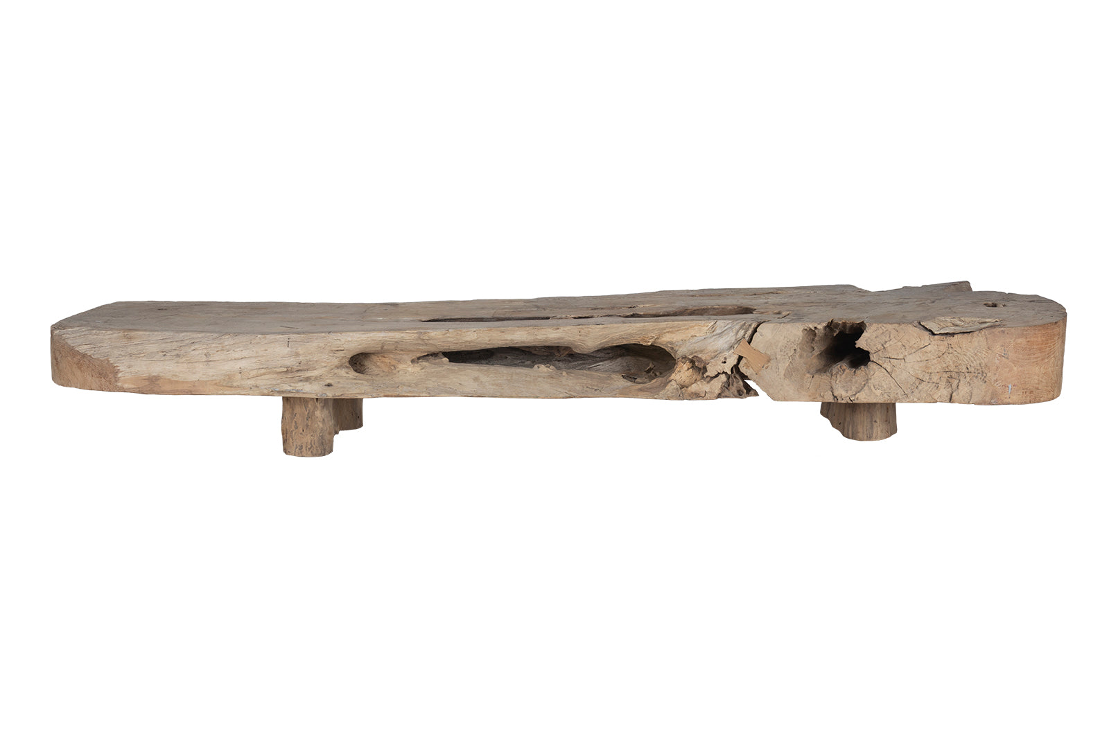 Monumental Teak Wood Coffee Table or Bench