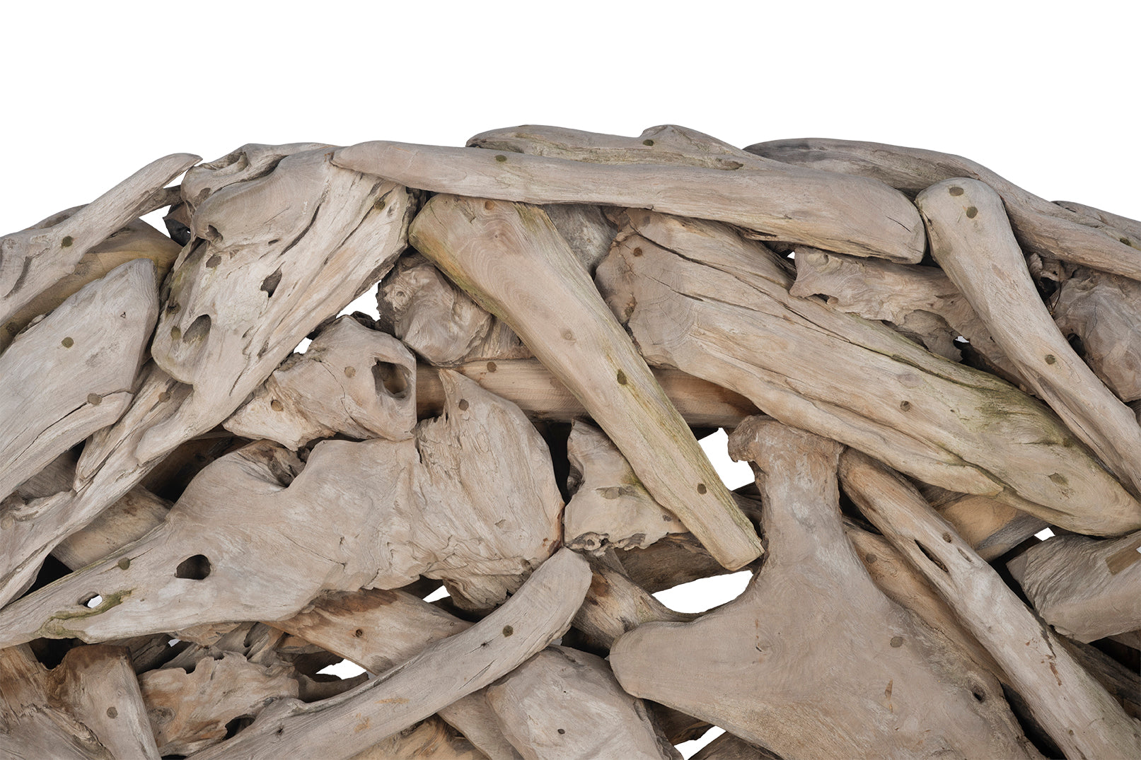 Monumental Teak Driftwood Bench