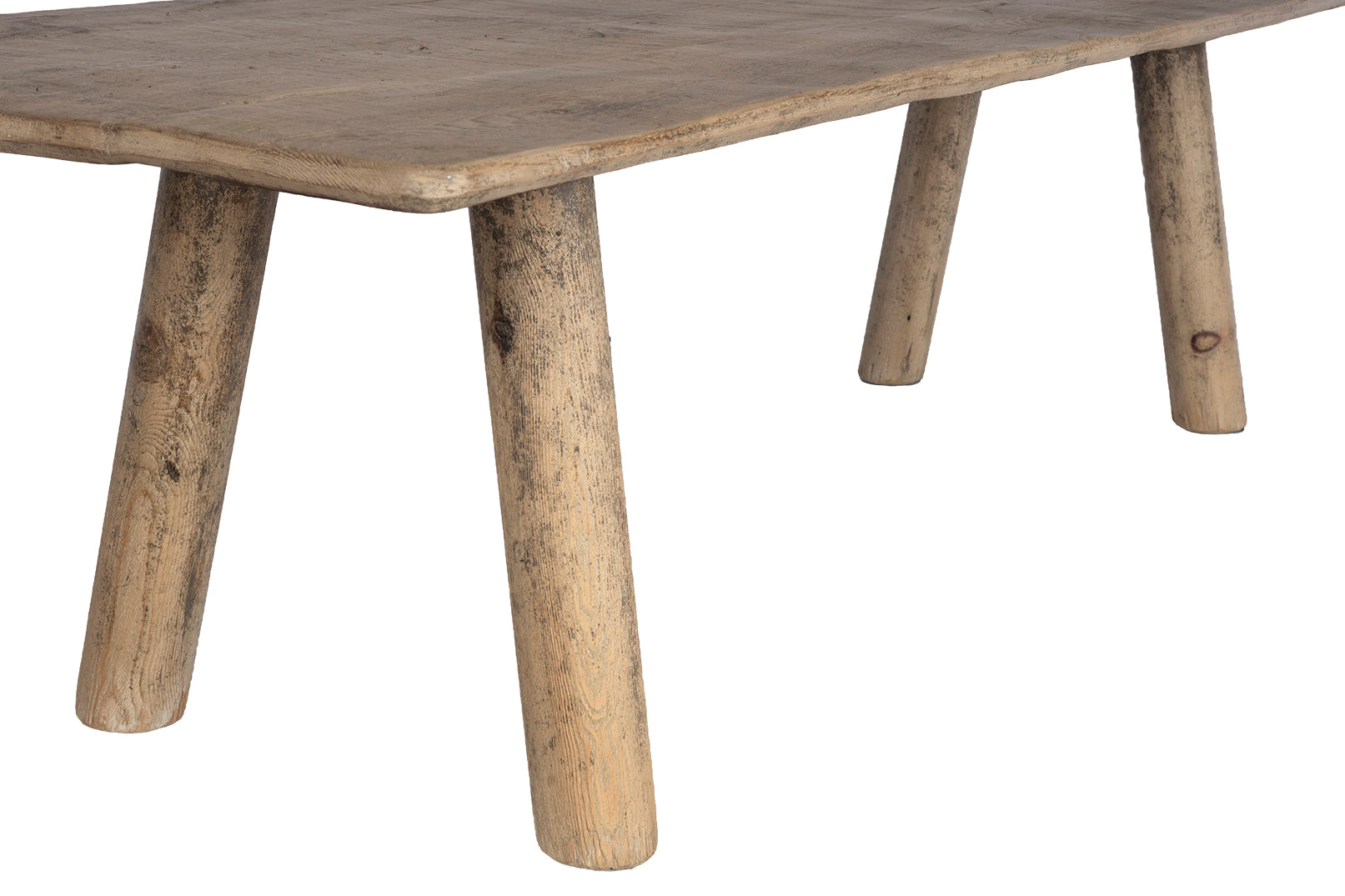 Reclaimed Elm Dining table with Limb Legs