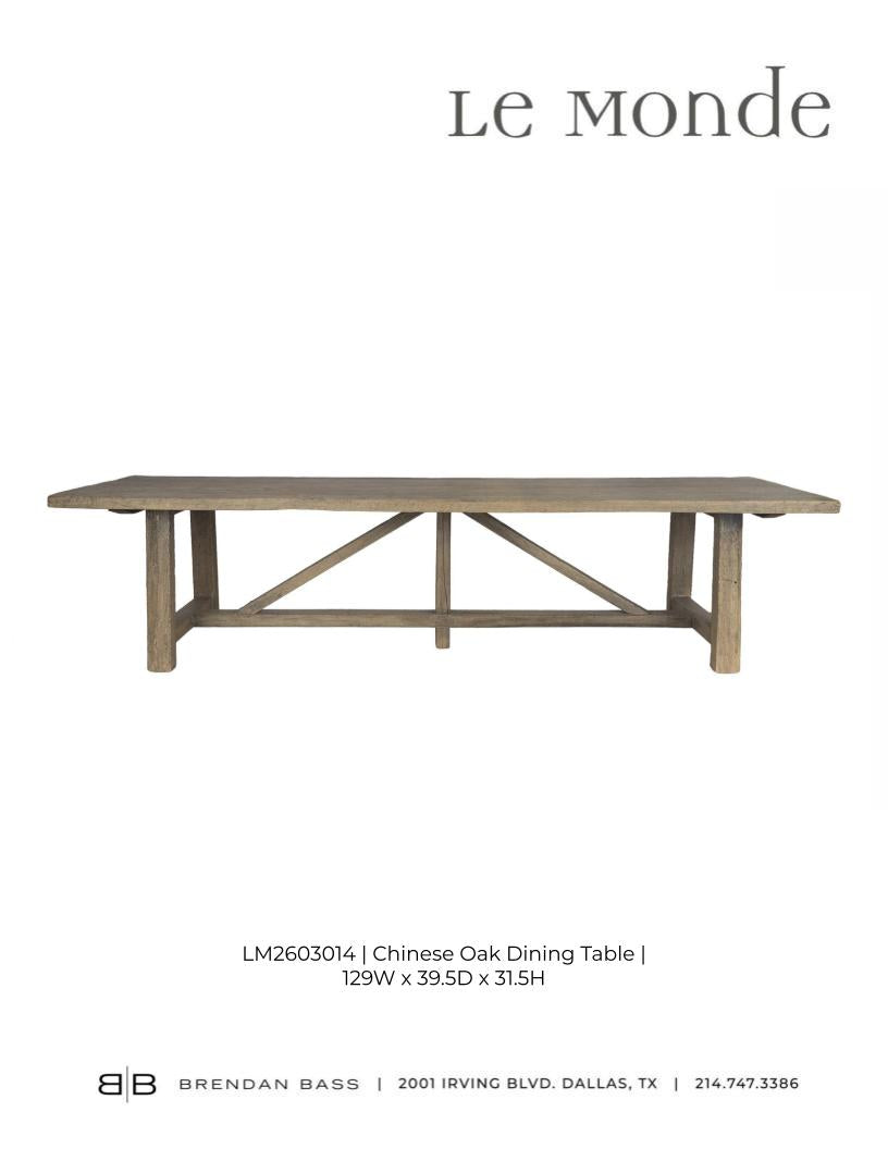 Chinese Oak Dining Table
