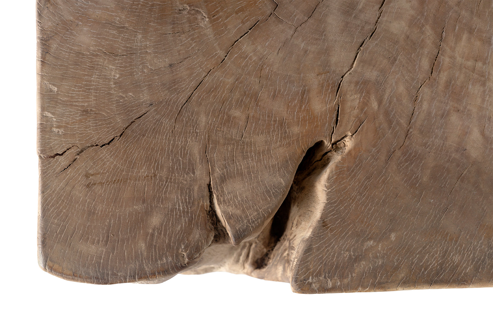 Organic Lychee Wood Block Side Table