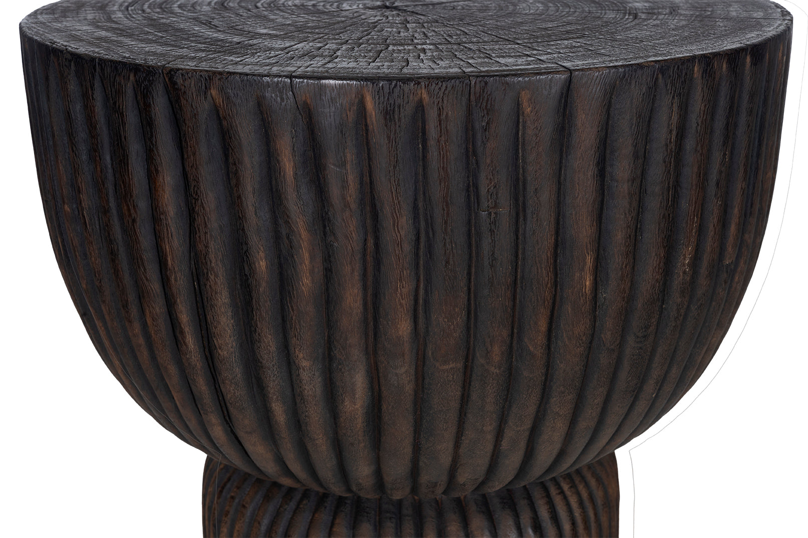 Reed Detail Tapered Side Table