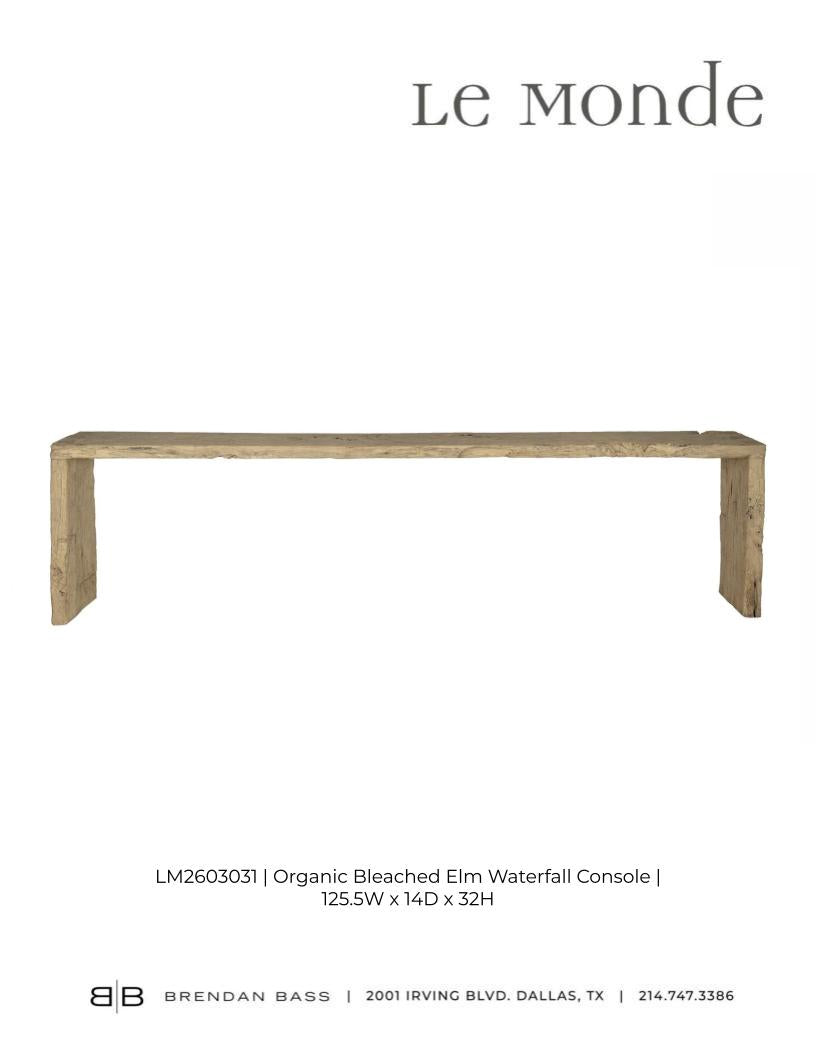 Organic Bleached Elm Waterfall Console