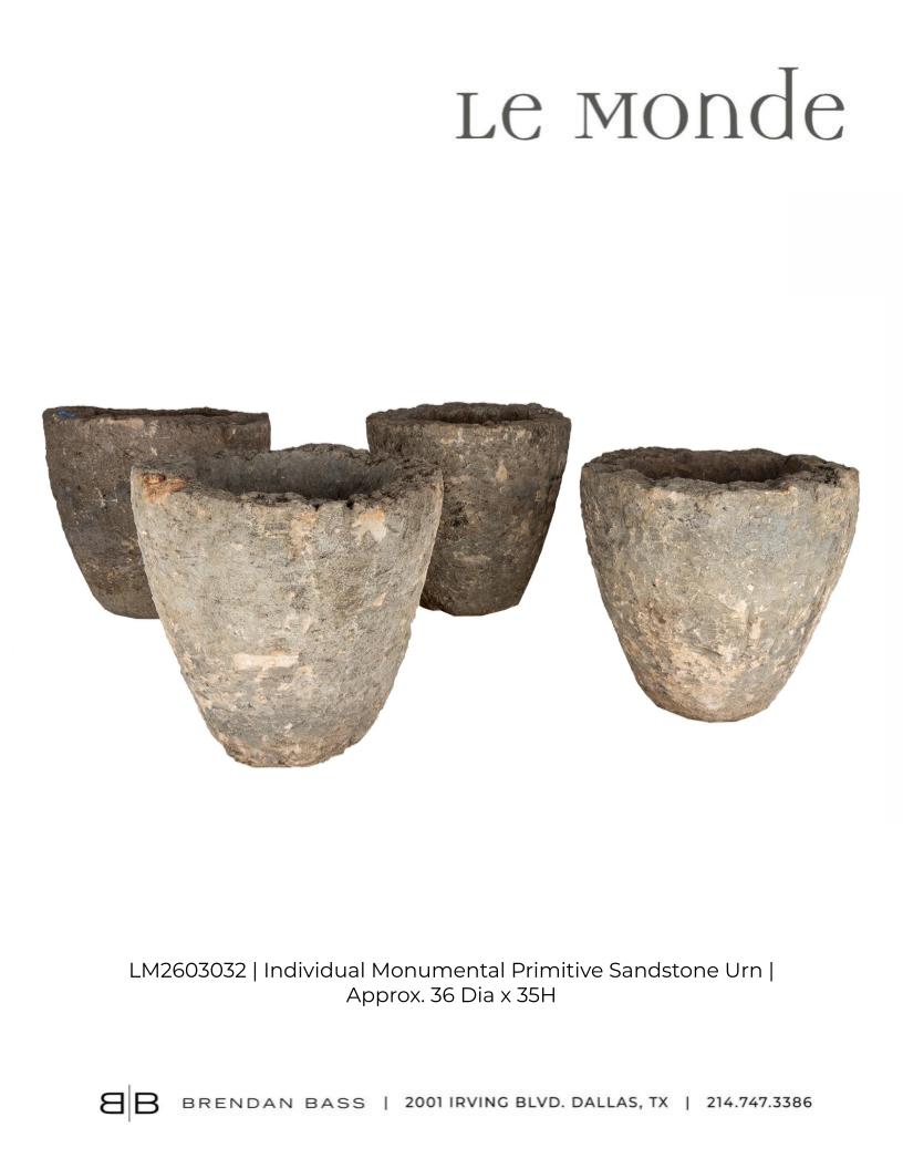 Primitive Sandstone Urn