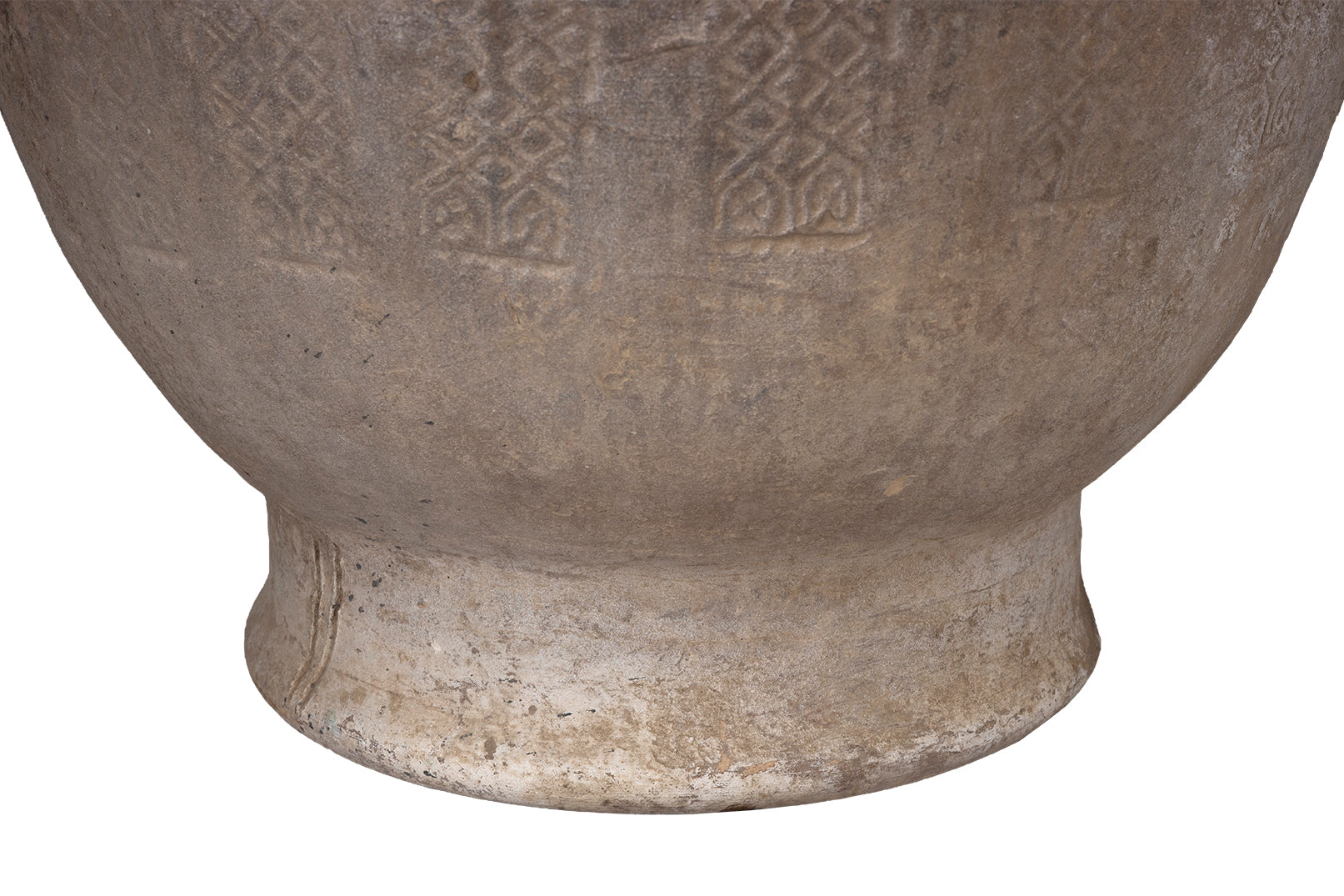 Monumental Terra Cotta Vase with Stamped Detail