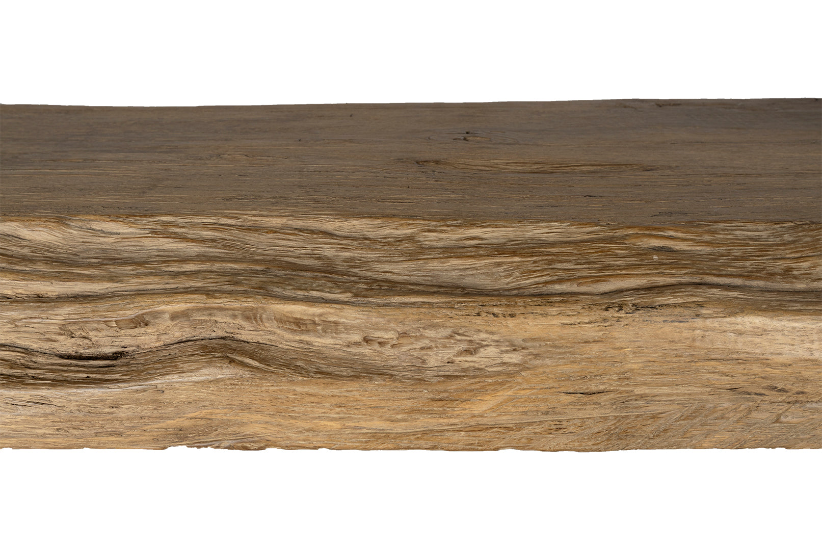 Organic Wood Console Table with Stump Base