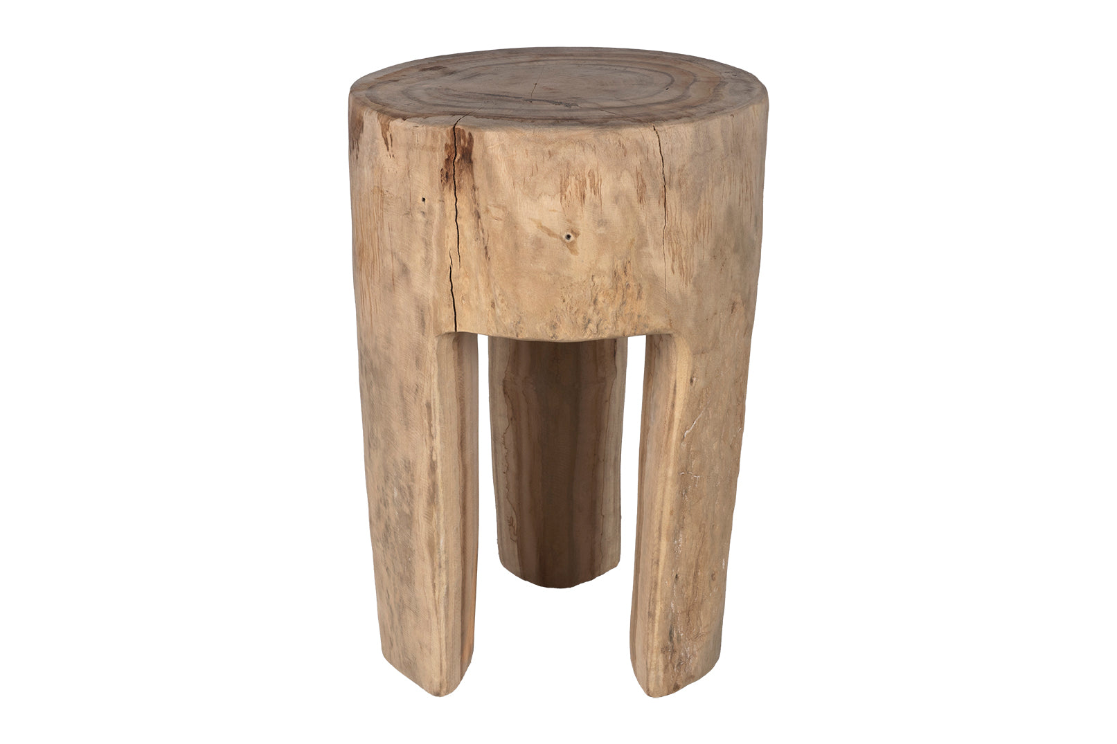 Hand Carved Wood Stool