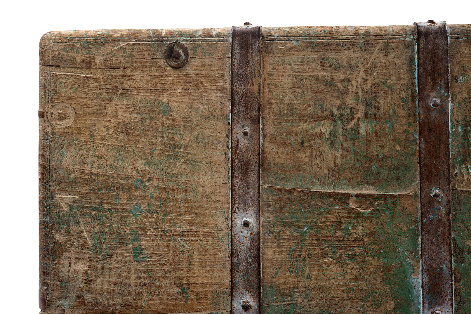 Original Paint Patina Elm Server on Plinth Base