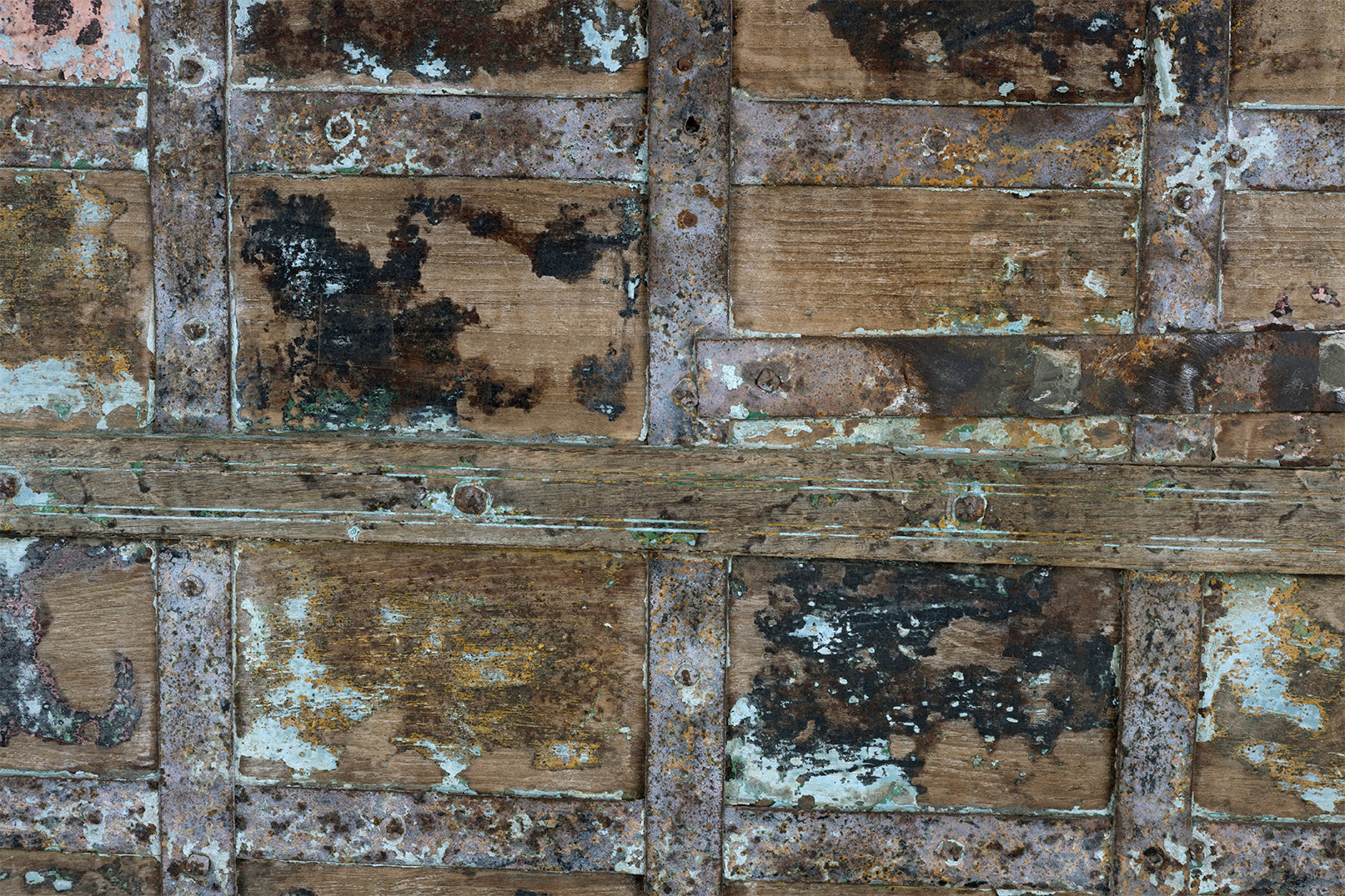 Original Paint Patina Elm Server on Plinth Base