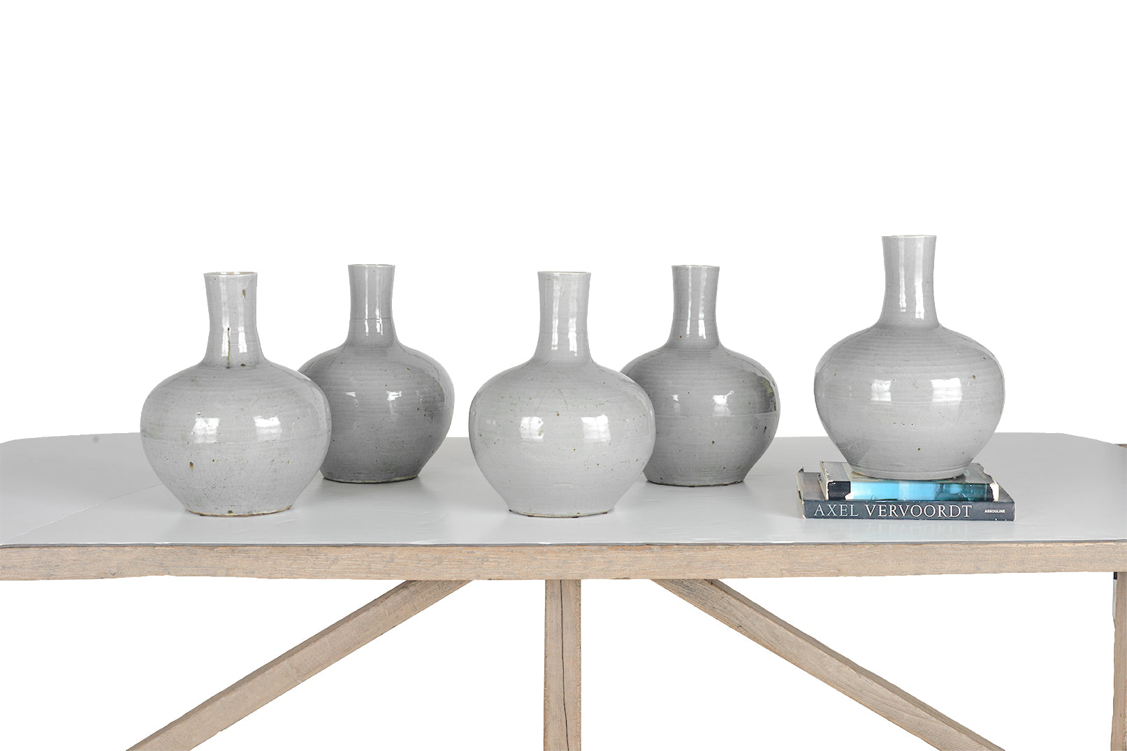 White Gazed Vase